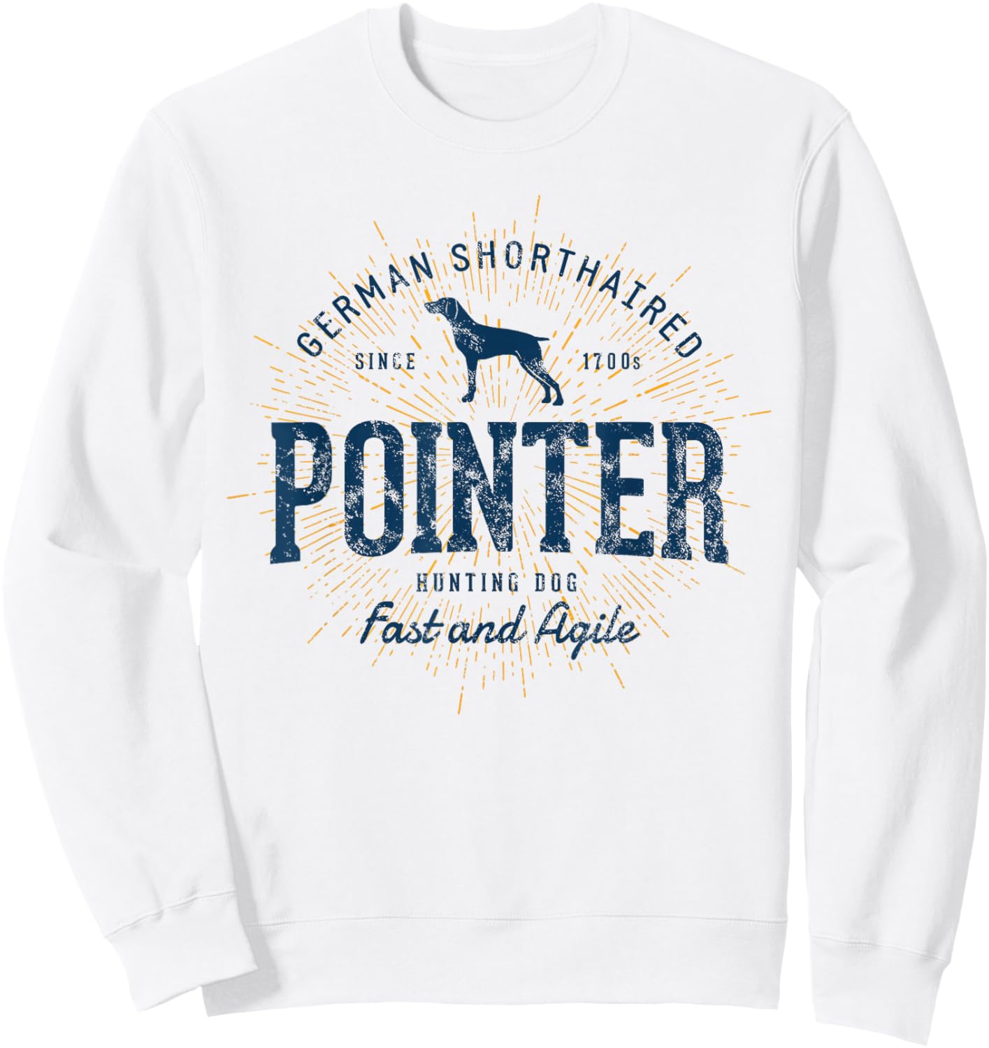 Vintage German Shorthaired Pointer Retro Sweatshirt - Sweatshirt | White