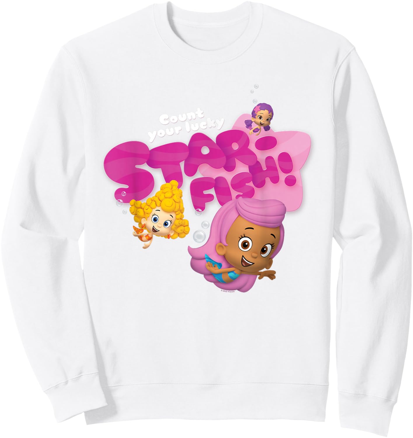 Bubble Guppies Count Your Lucky Starfish! Sweatshirt - Sweatshirt | White