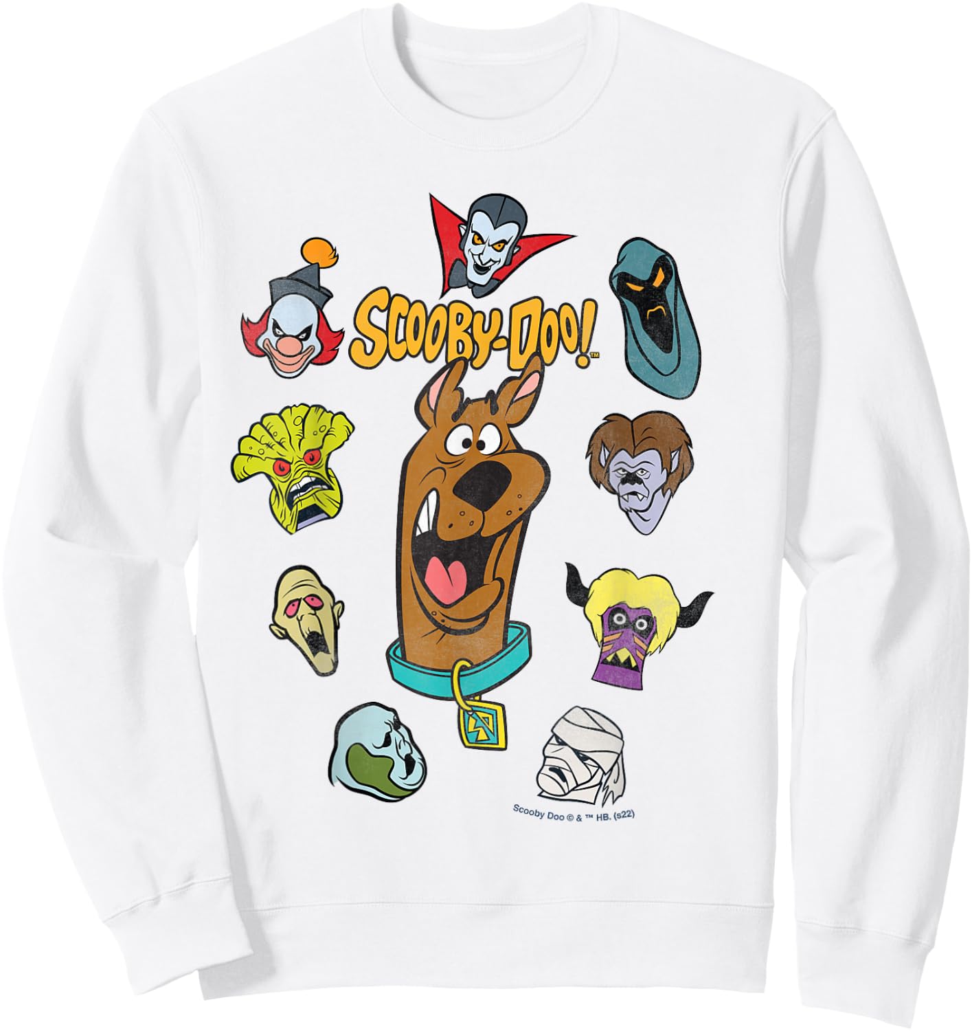 Scooby Doo Floating Heads Sweatshirt - Sweatshirt | White