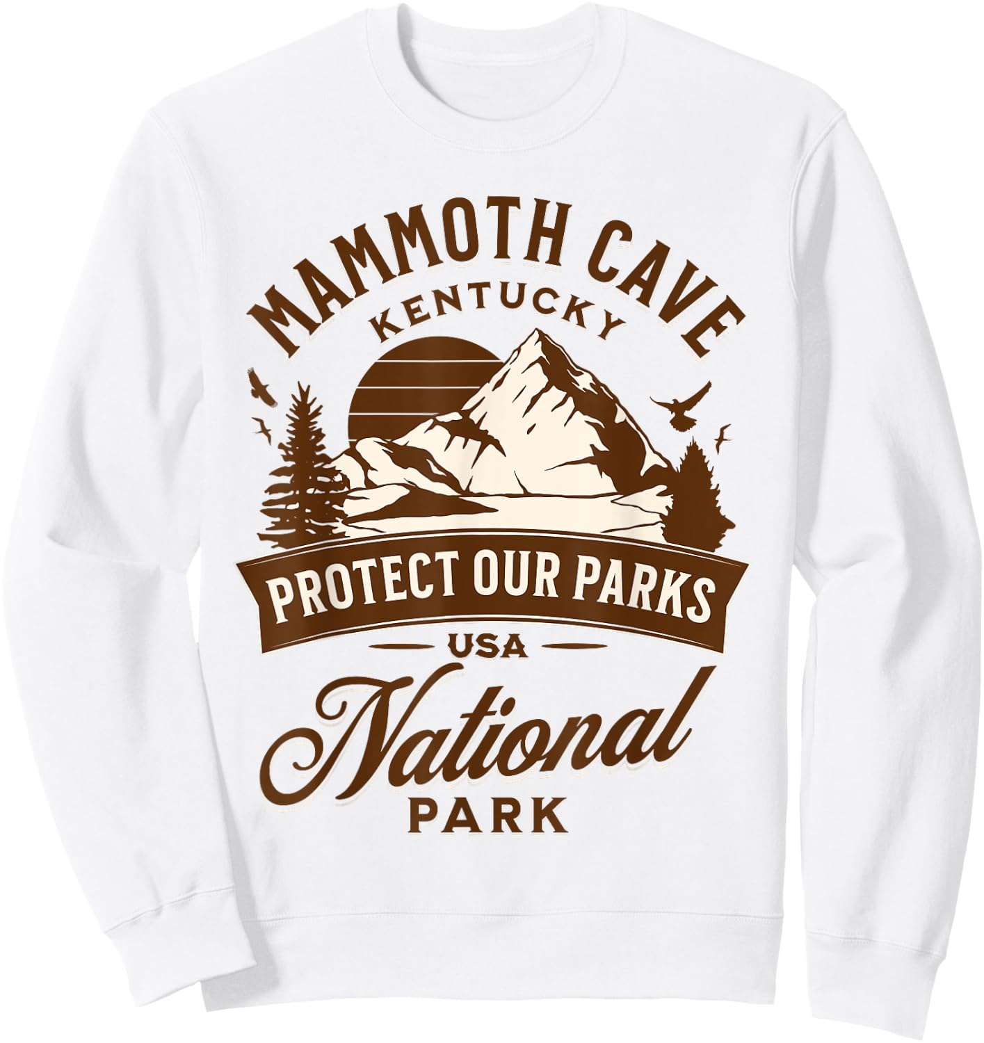 Mammoth Cave National Park Kentucky Hike Outdoors Vintage Sweatshirt - Sweatshirt | White
