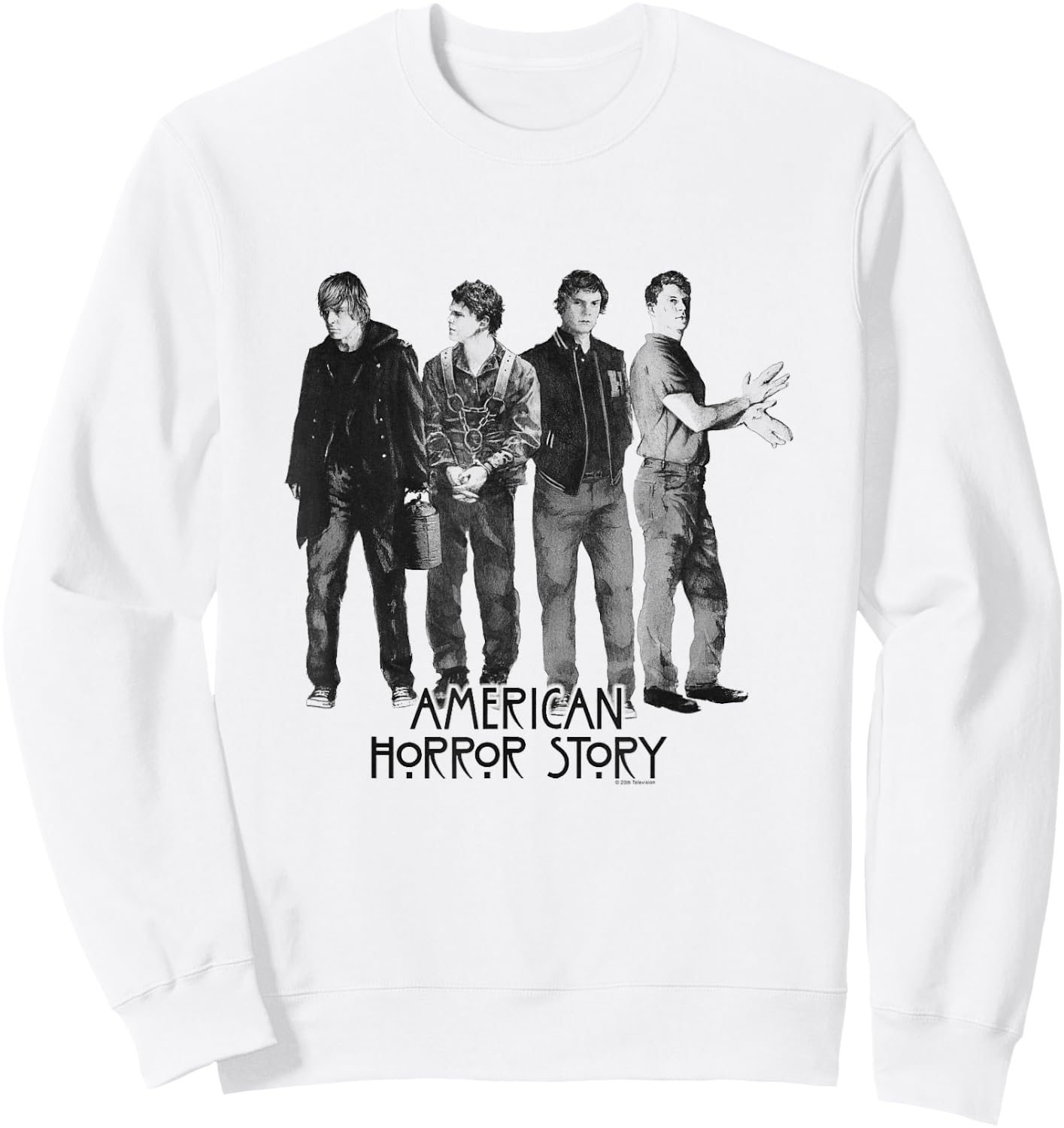 American Horror Story Evan Characters Sweatshirt - Sweatshirt | White