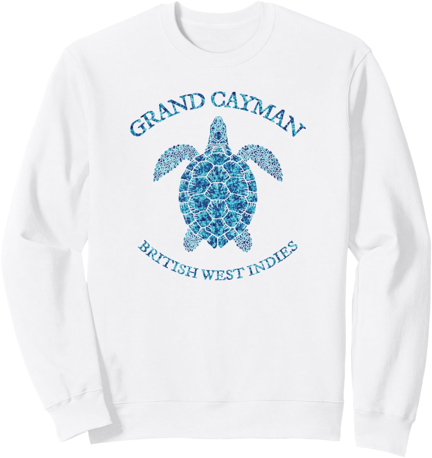 Retro Grand Cayman Islands Sea Turtle graphic vintage Sweatshirt - Sweatshirt | White