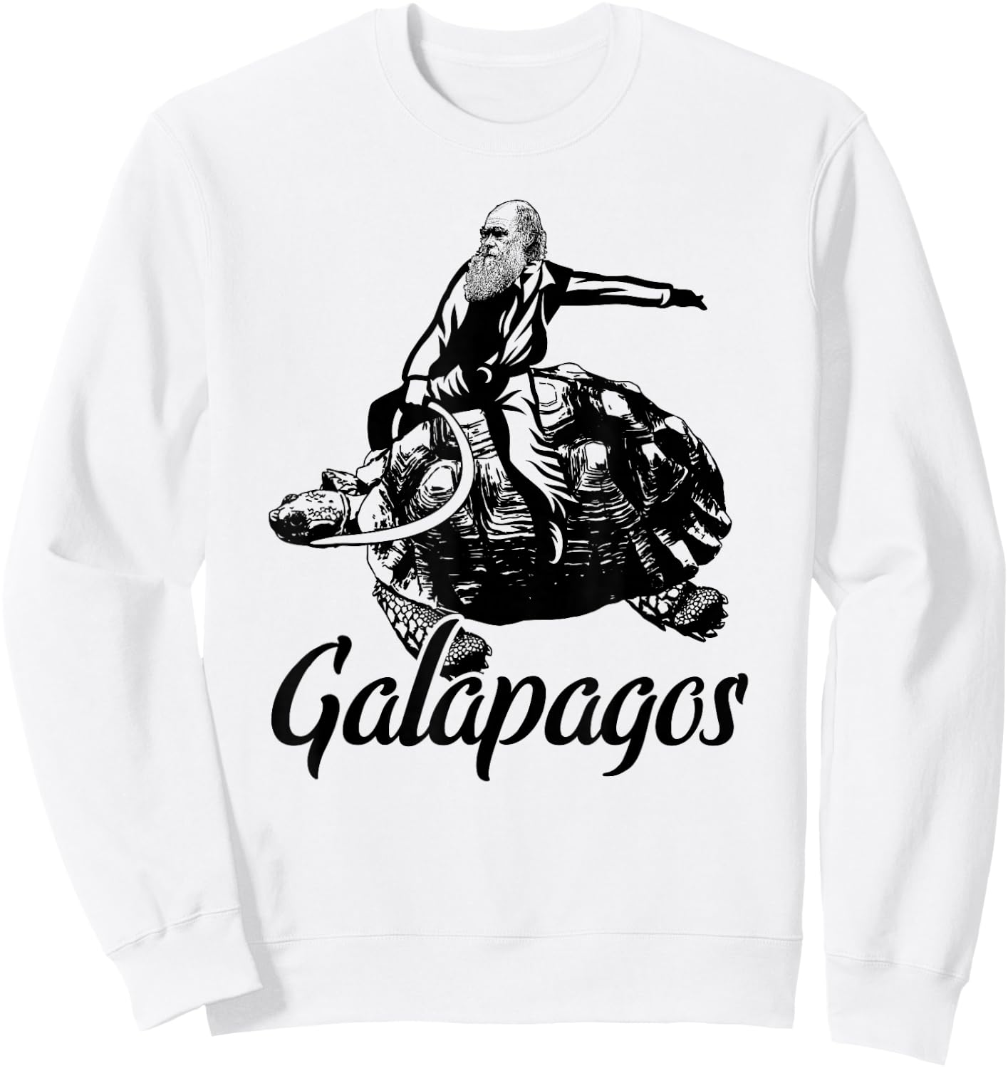 Charles Darwin Galapagos Islands Evolution Sweatshirt - Sweatshirt | White