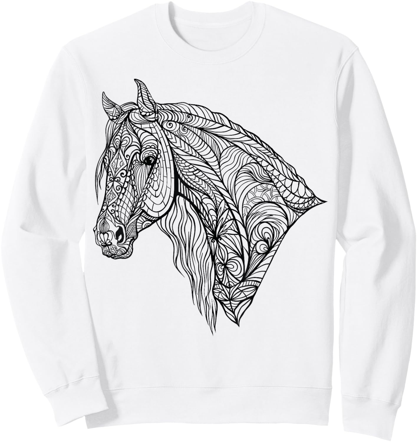 Cute horse to paint and color in for children Sweatshirt - Sweatshirt | White