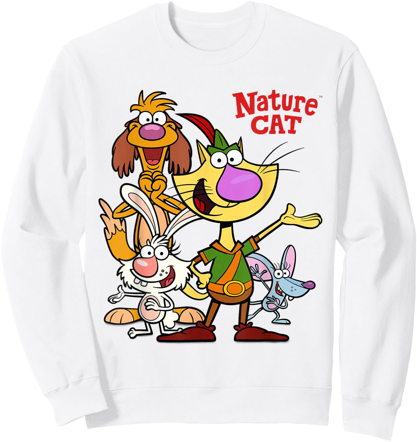 Nature Cat and Friends Sweatshirt - Sweatshirt | White