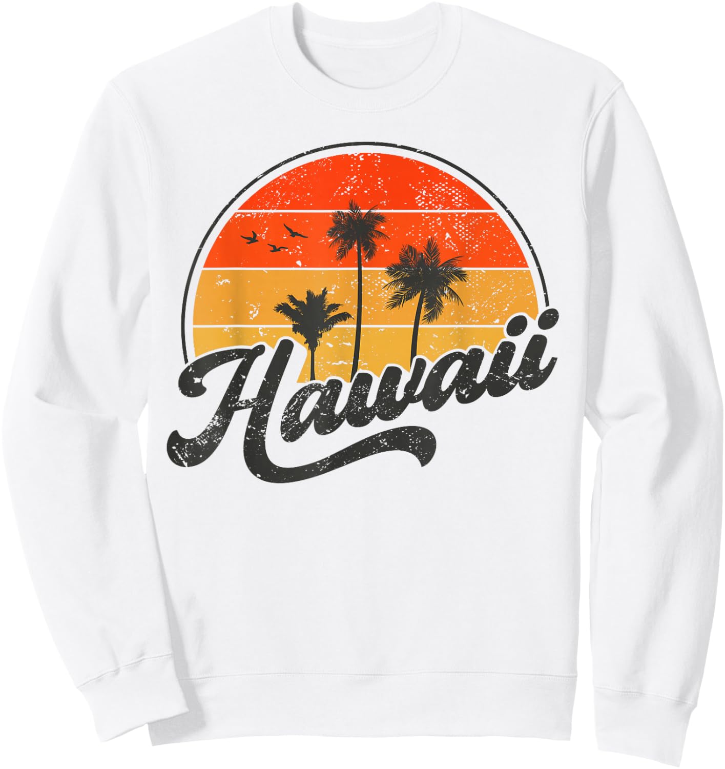 Hawaii Retro Vintage Sunset Sweatshirt - Sweatshirt | White