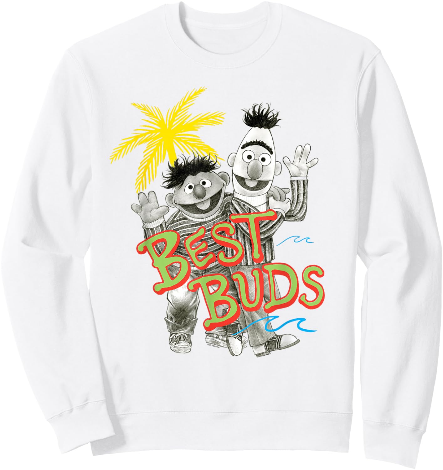 Sesame Street Bert and Ernie Best Buds Sweatshirt - Sweatshirt | White