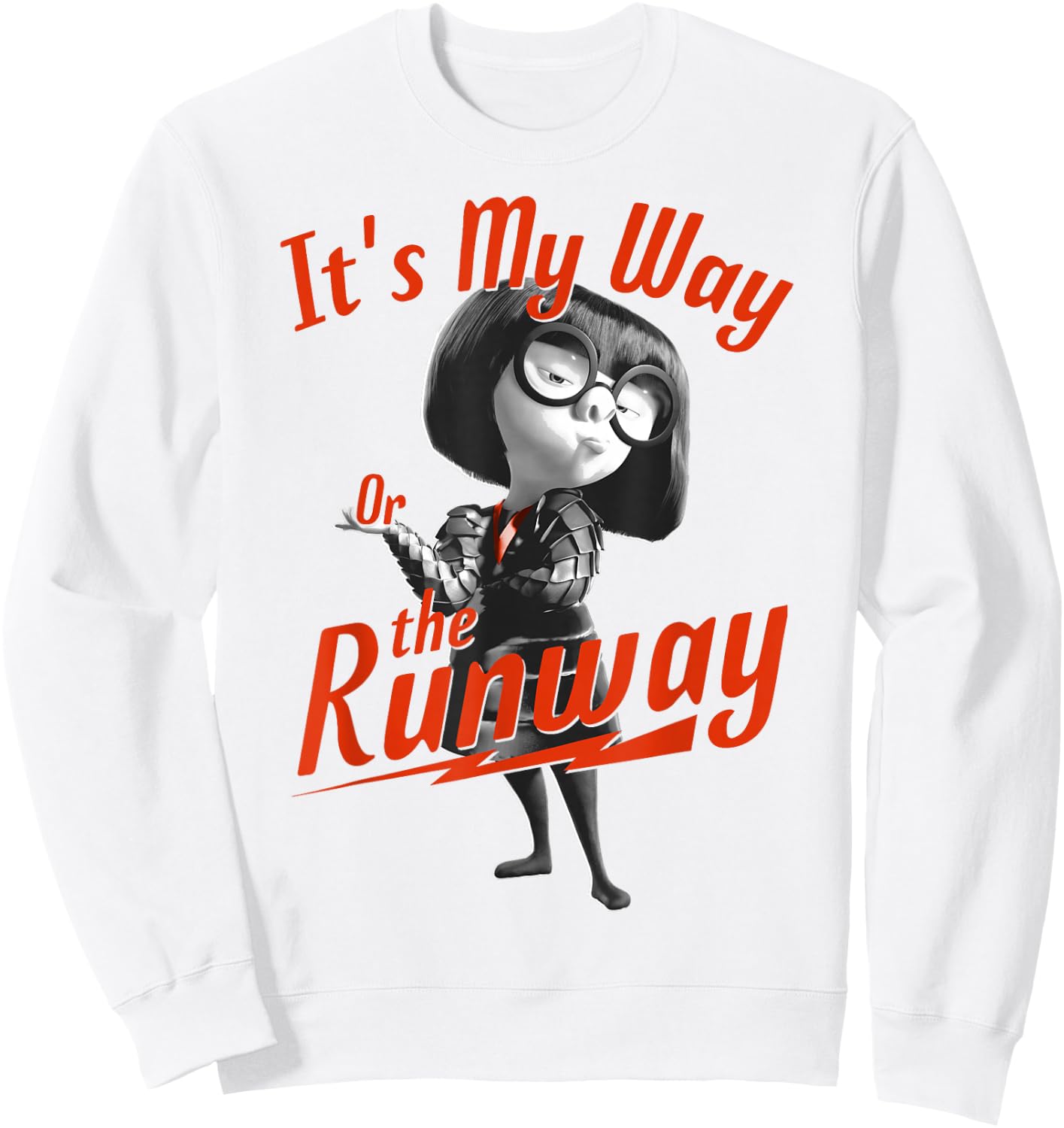 Disney Pixar Incredibles 2 Edna Runway Graphic Sweatshirt - Sweatshirt | White
