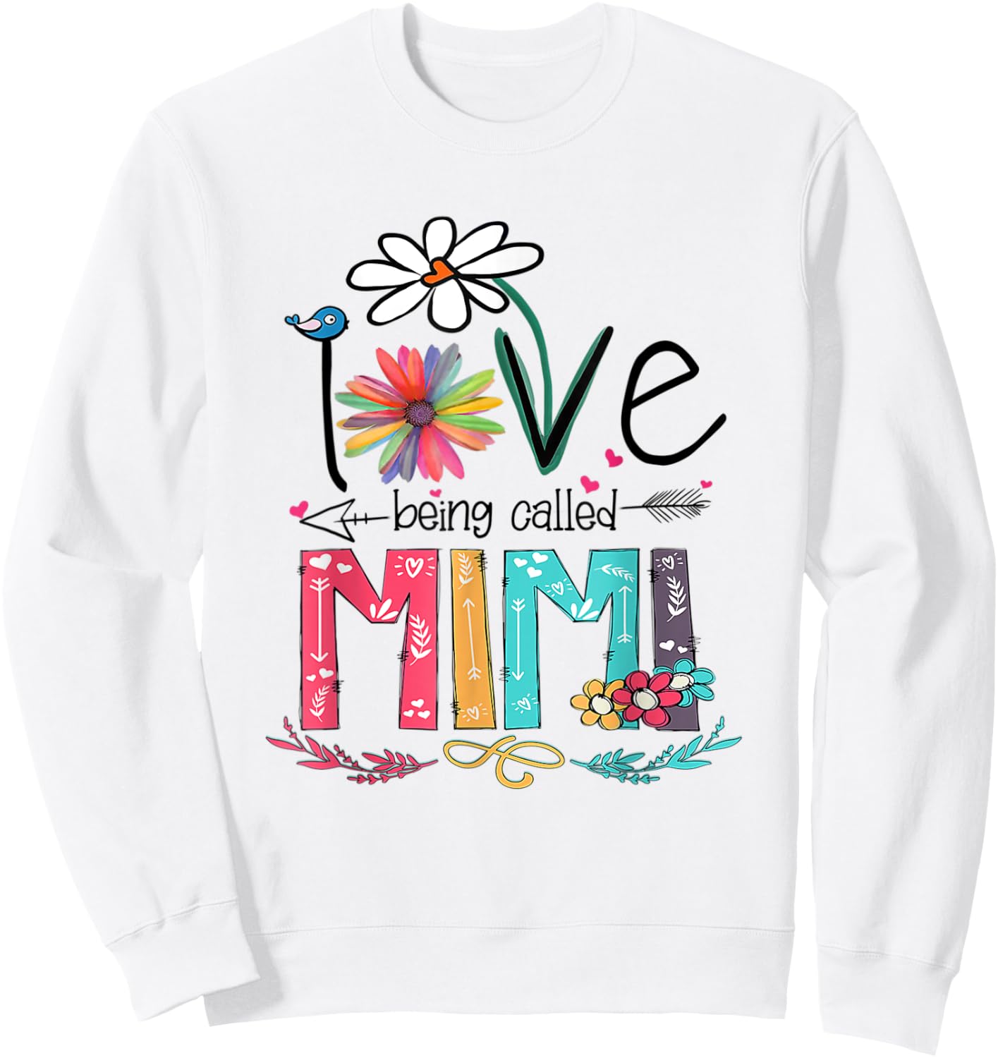 I Love Being Called Mimi Sunflower Sweatshirt - Sweatshirt | White