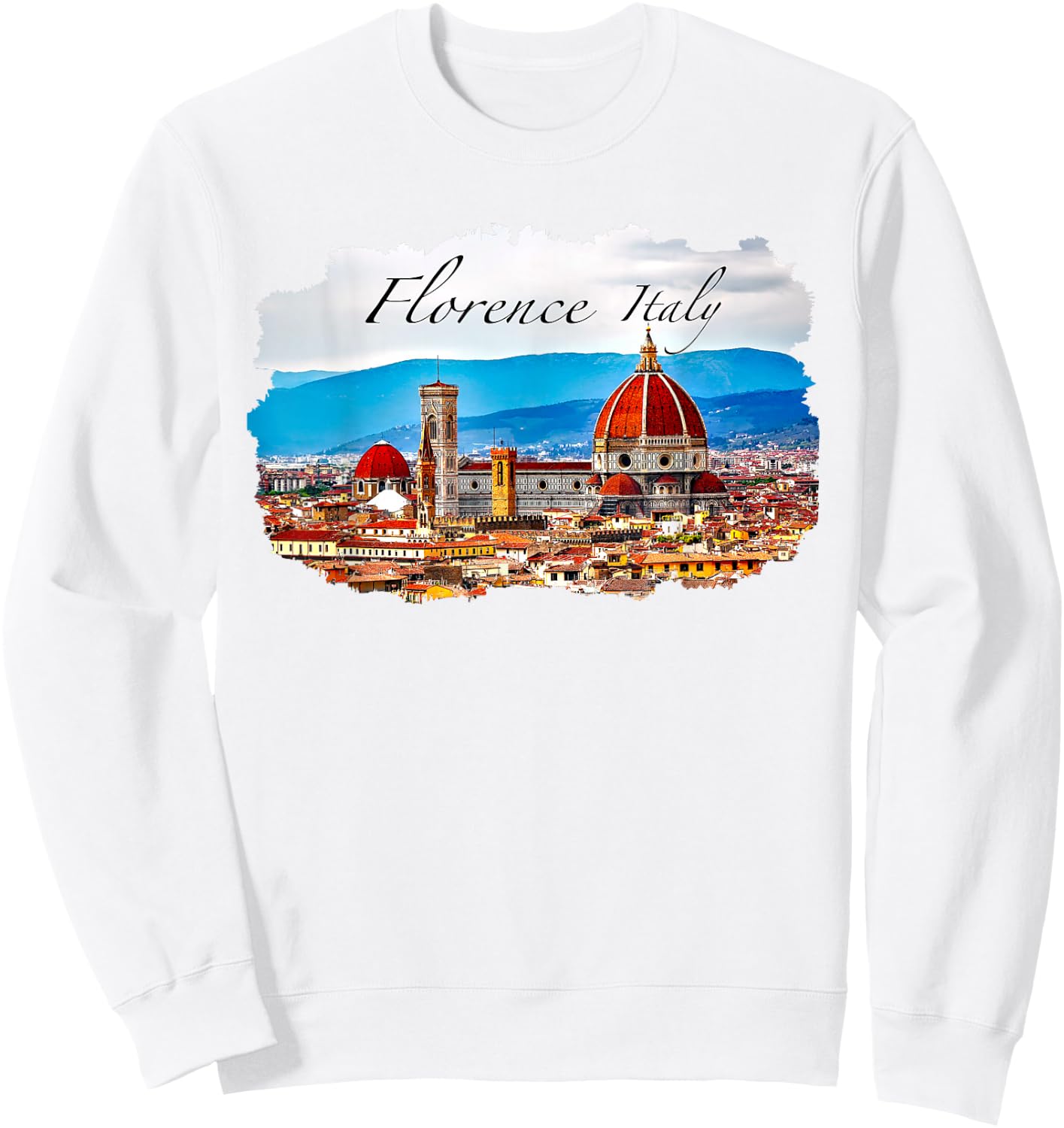 Florence Italy Trip : The Dome, Duomo & Bell Tower Sweatshirt - Sweatshirt | White