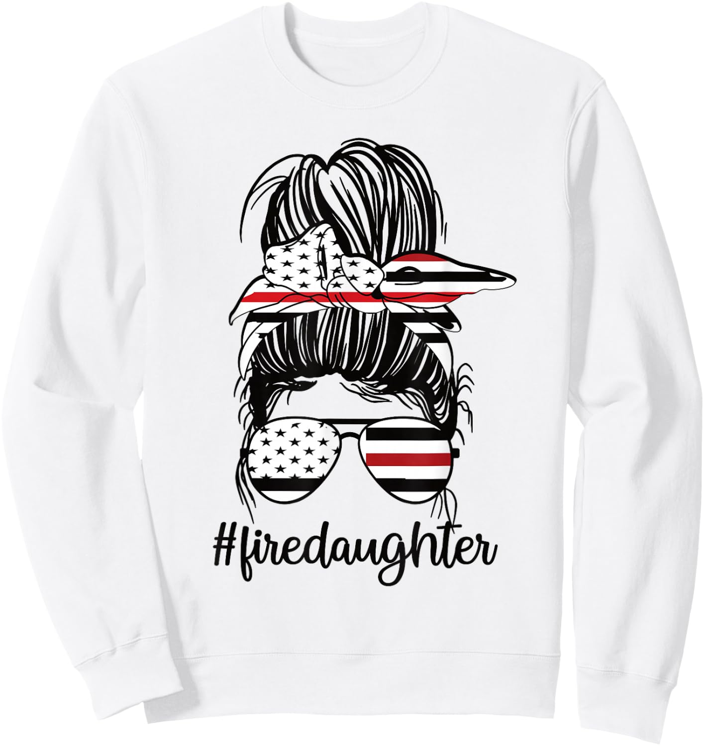 Proud Firefighter Daughter Of A Fireman Daughter Sweatshirt - Sweatshirt | White