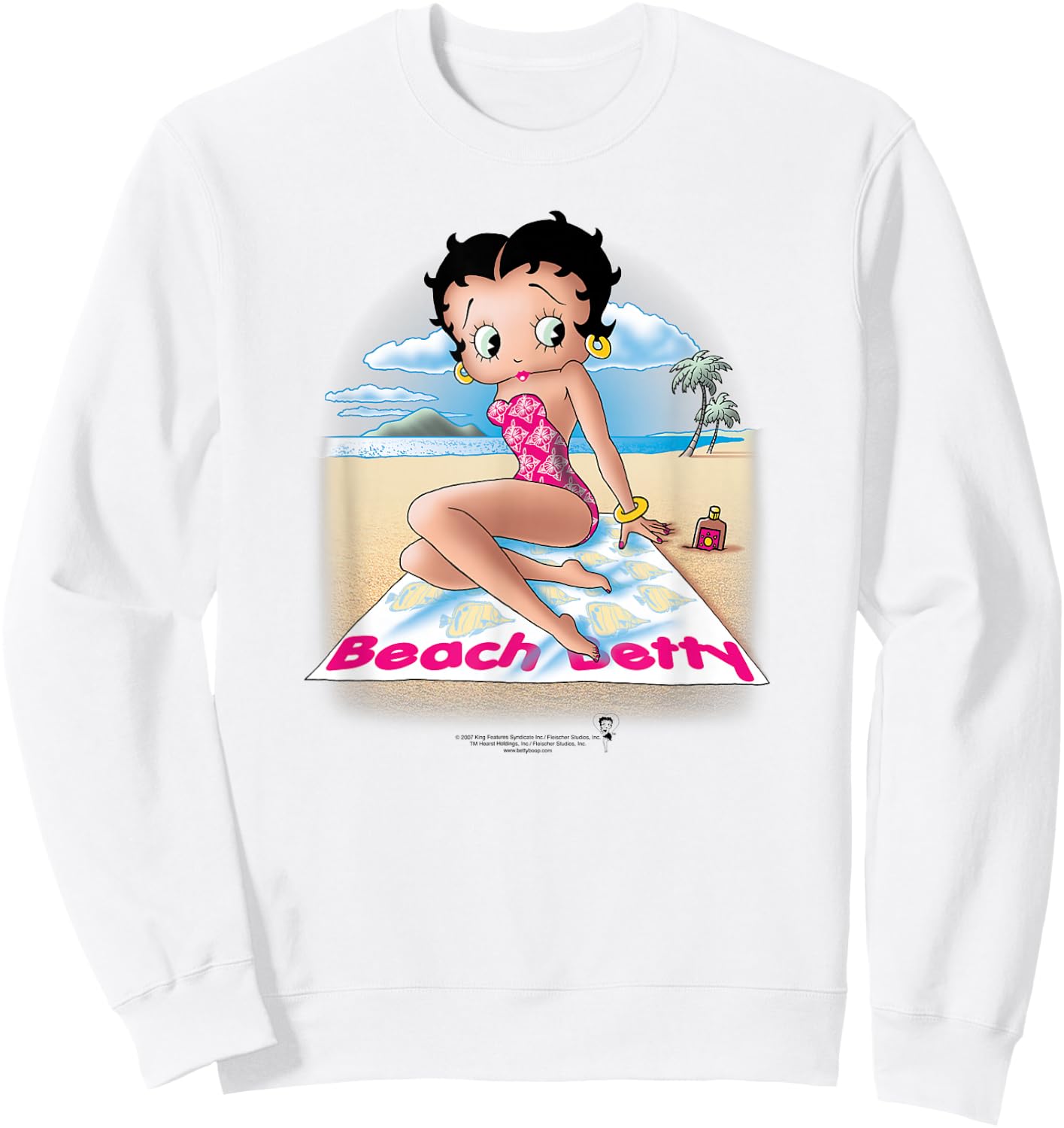 Betty Boop Beach Betty Sweatshirt - Sweatshirt | White