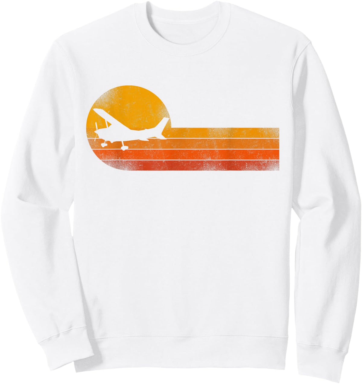 Commercial Aircraft Aviation Plane Pilot HD0 Airplane Pilot Vintage Sweatshirt - Sweatshirt | White