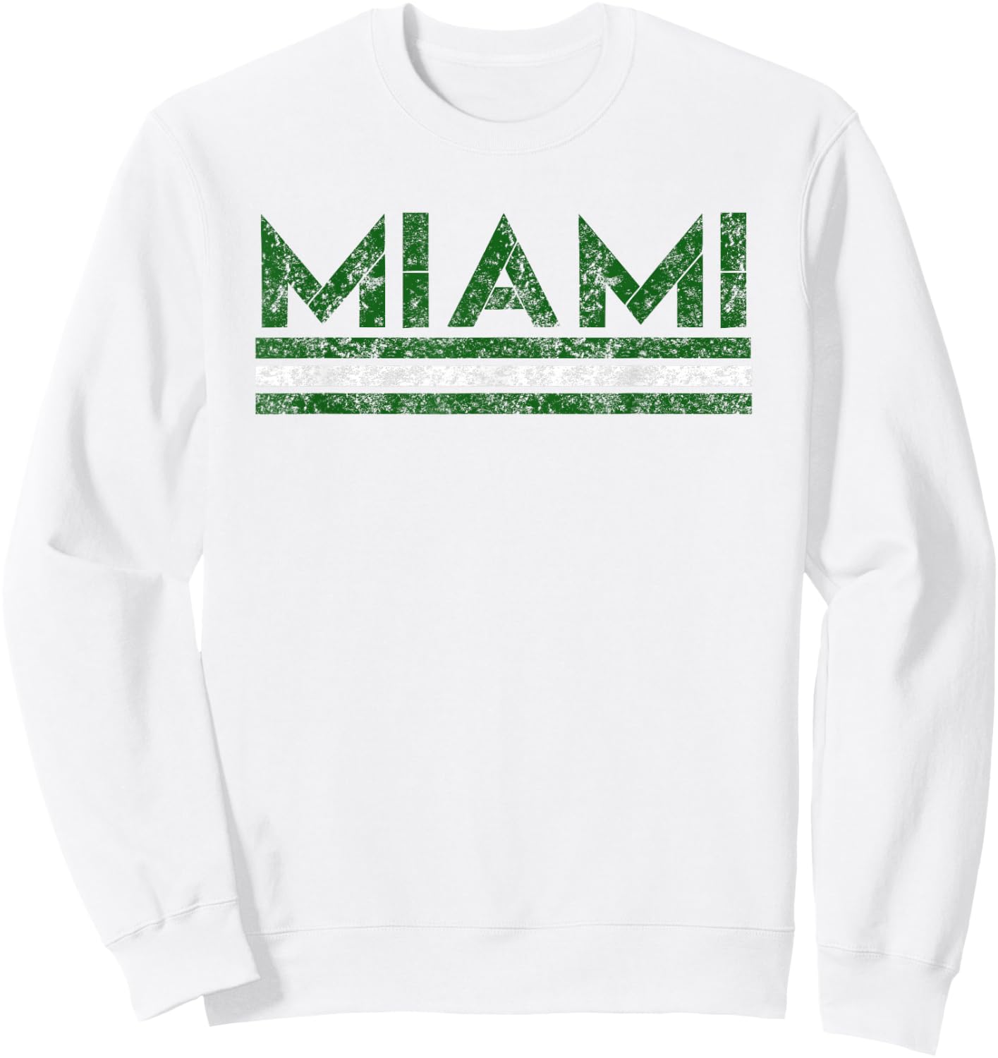 Miami Florida Retro Vintage Weathered Sweatshirt - Sweatshirt | White