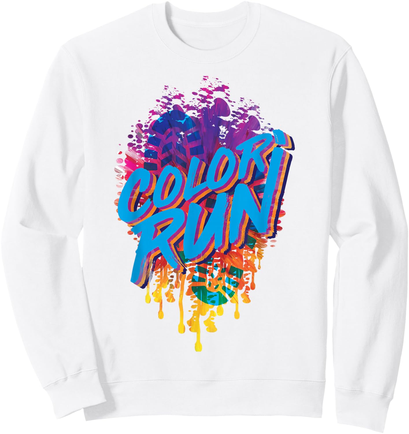 Color Run Shirt Kids Fun Race for Powder Color Runs Sweatshirt - Sweatshirt | White