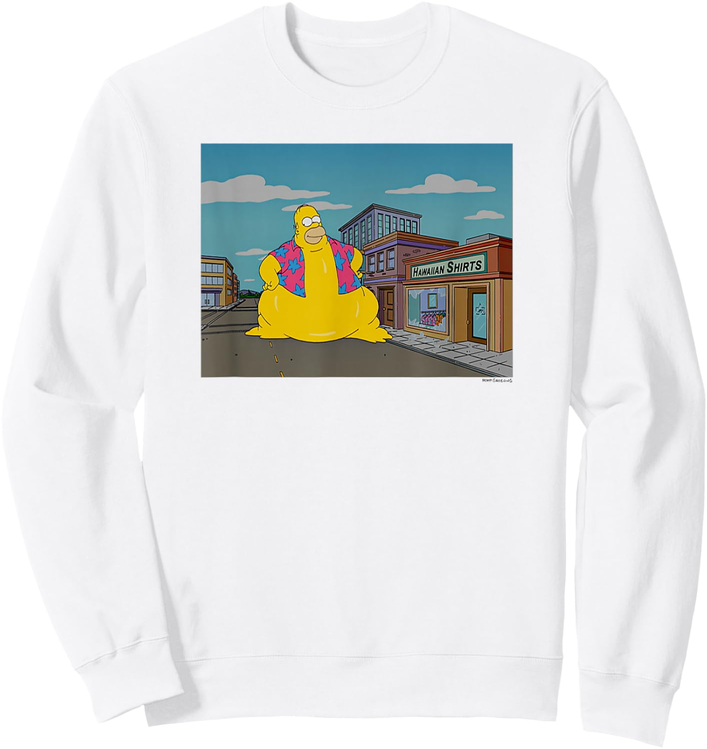 The Simpsons Treehouse Of Horror Hawaiian Monster Homer Sweatshirt - Sweatshirt | White