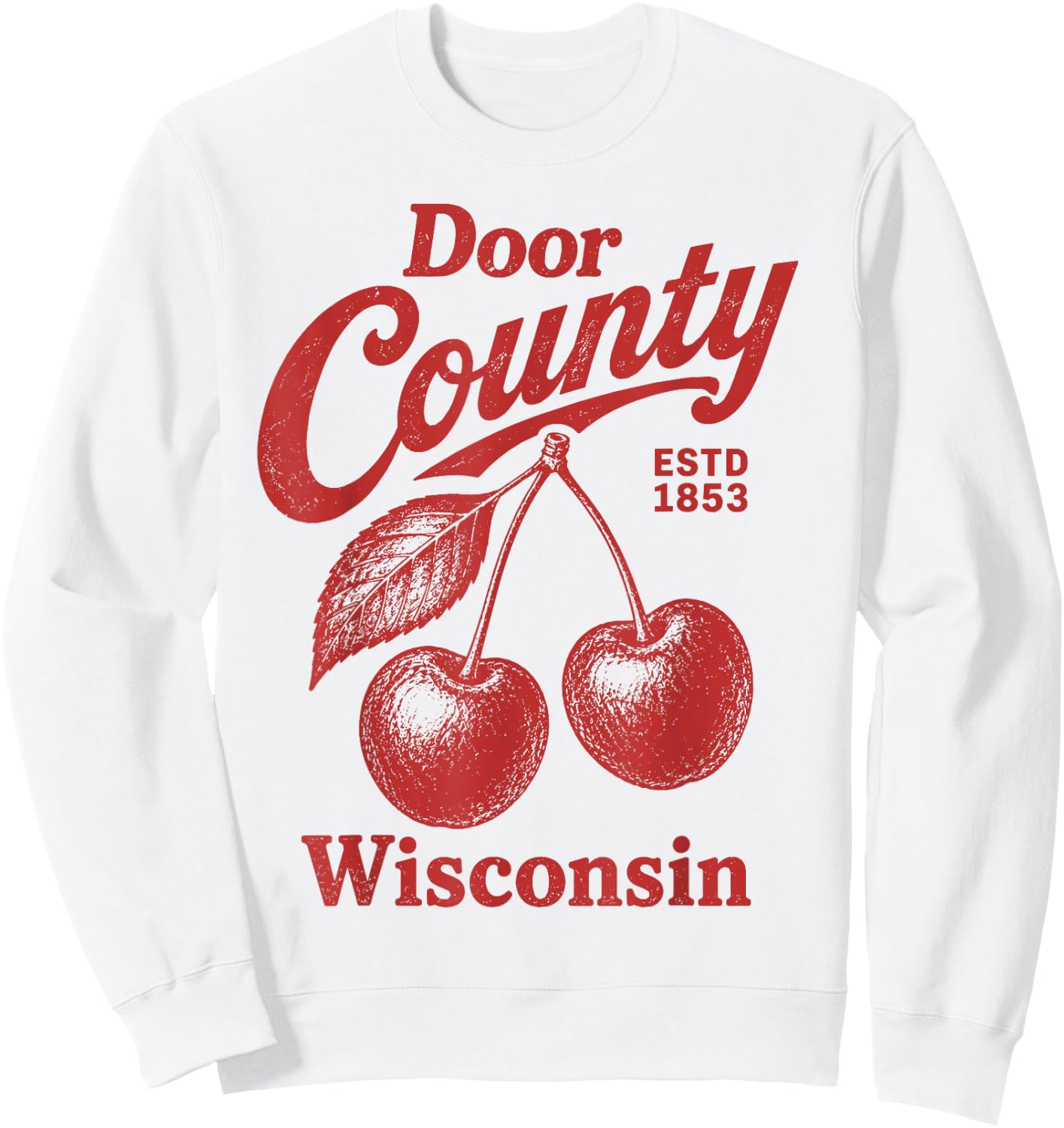 Door County Cherry Sweatshirt - Sweatshirt | White