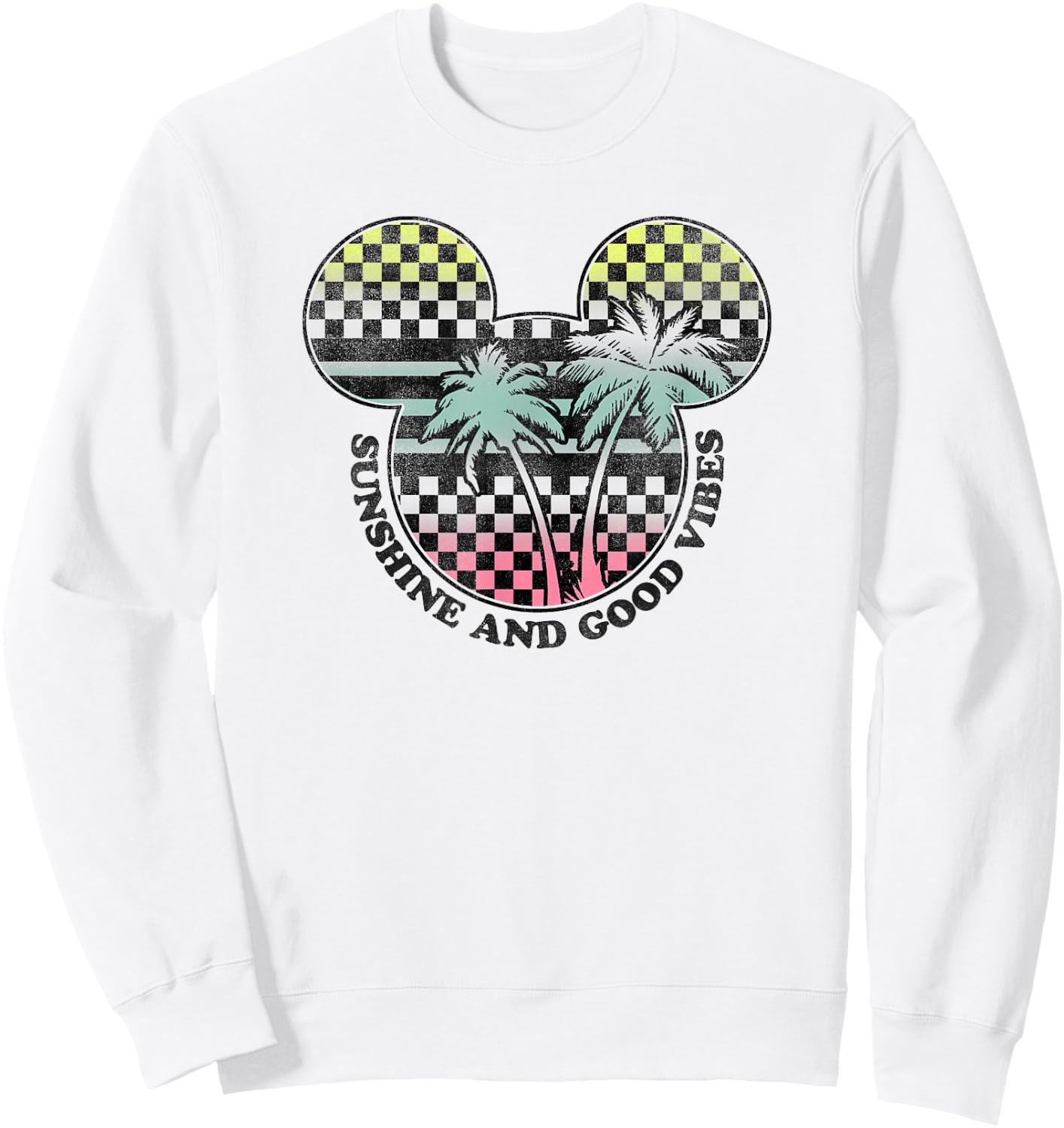 Disney Mickey Classic Mickey Sunshine & Good Vibes Tropical Sweatshirt - Sweatshirt | White