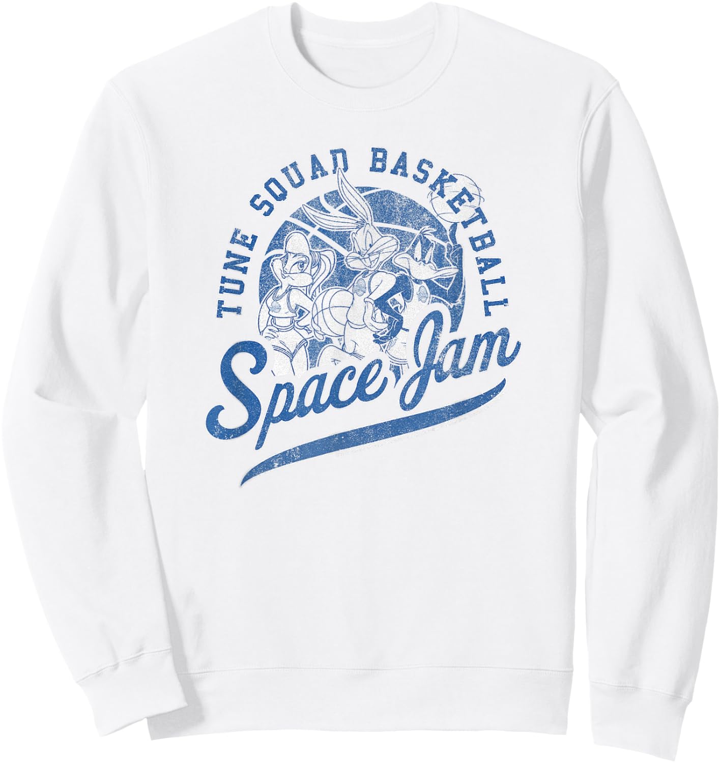 Space Jam Classic Tune Squad Basketball Collegiate Sweatshirt - Sweatshirt | White