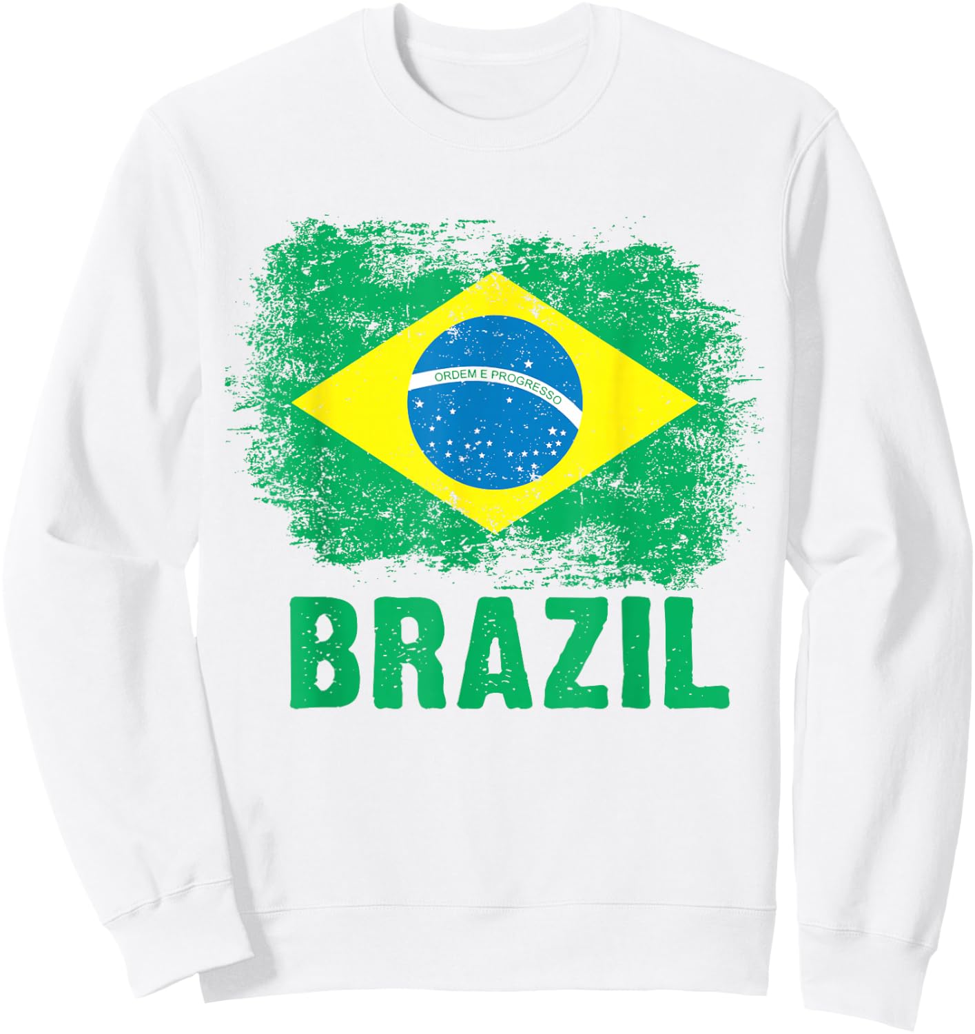 Brazilian Football Brazilian Flag Sweatshirt - Sweatshirt | White