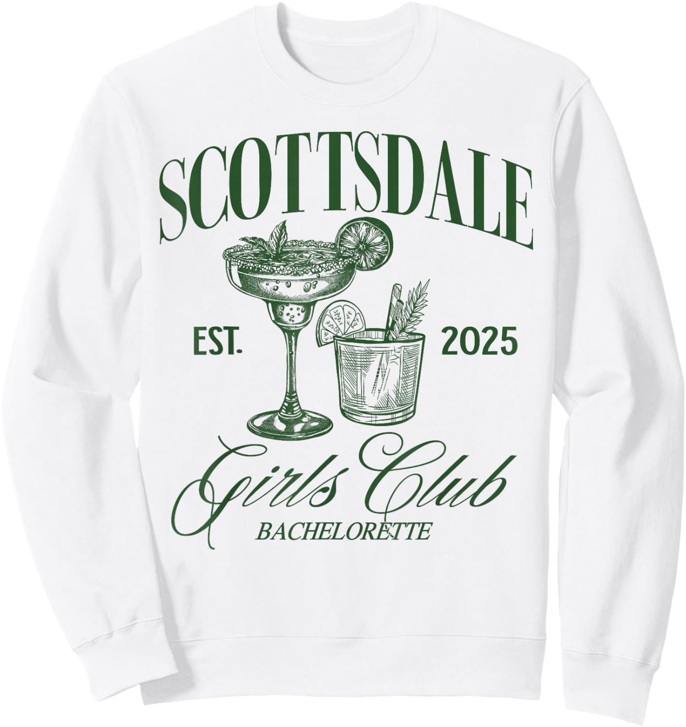 Scottsdale Girls Club Desert Bachelorette 2025 Bride Squad Sweatshirt - Sweatshirt | White