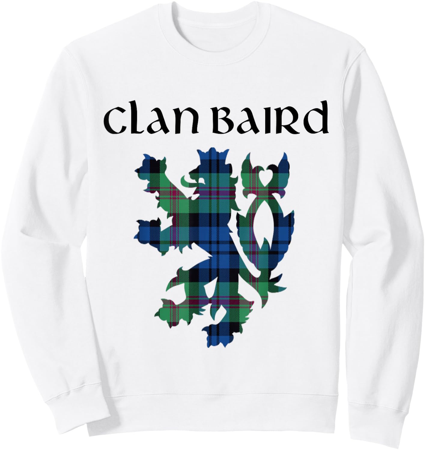 Clan Baird Tartan Scottish Family Name Scotland Pride Sweatshirt - Sweatshirt | White