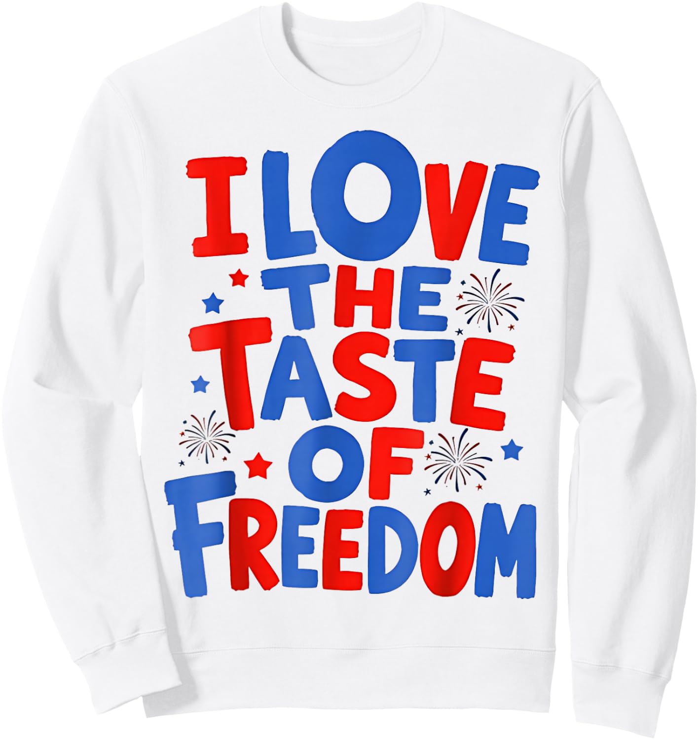 I Love The Taste of Freedom - Matching Fourth of July Couple Sweatshirt - Sweatshirt | White