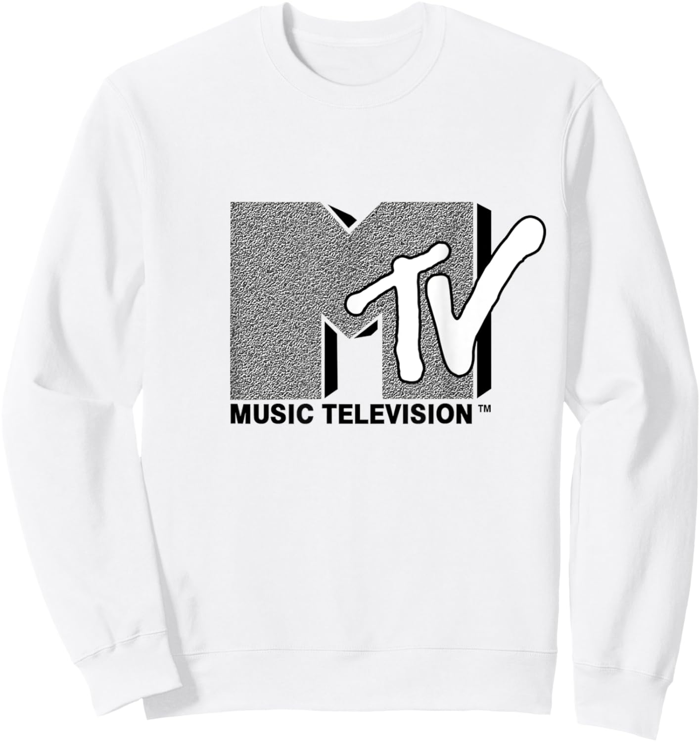 Mademark x MTV - Classic Official Original MTV Logo with wall structure Sweatshirt - Sweatshirt | White