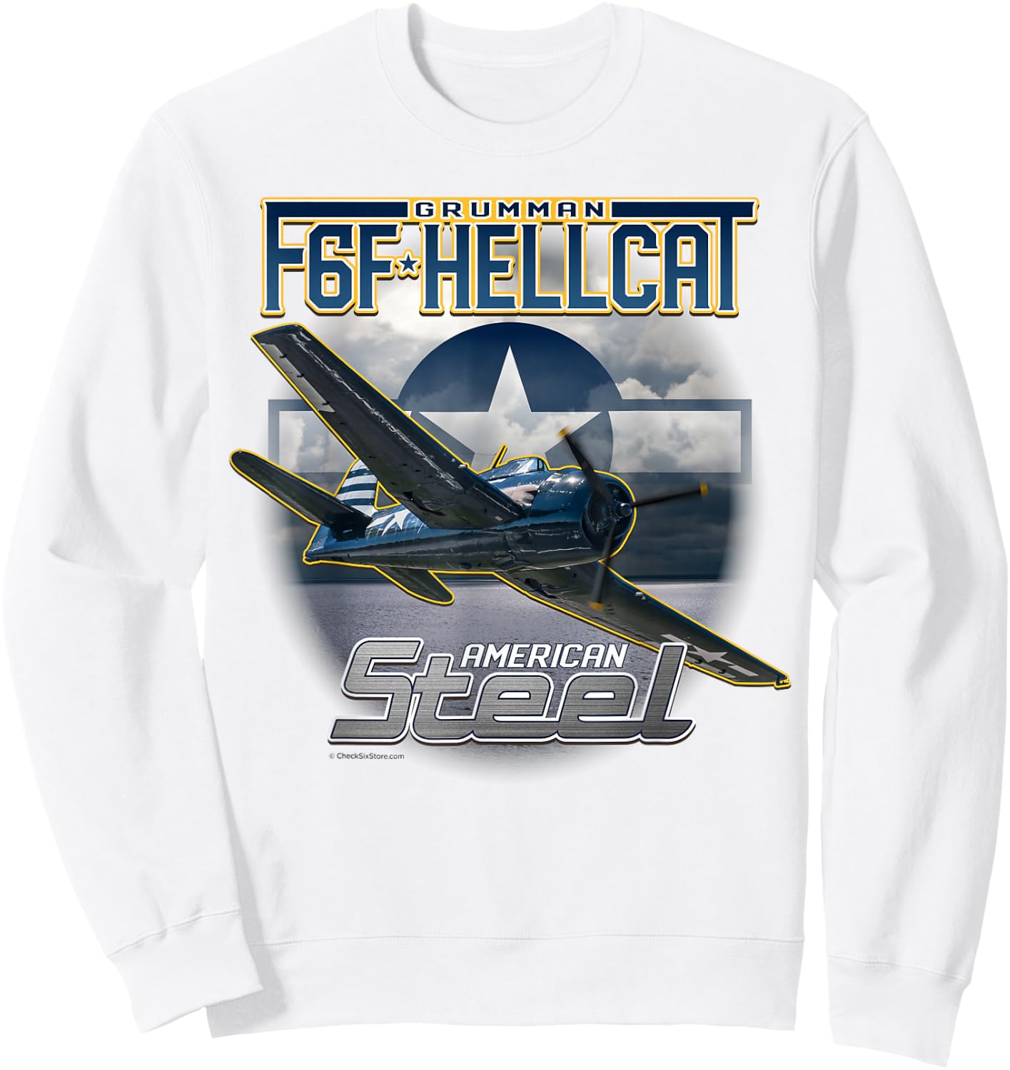 Aviation : F6F Hellcat American Steel WWII Shirt Sweatshirt - Sweatshirt | White