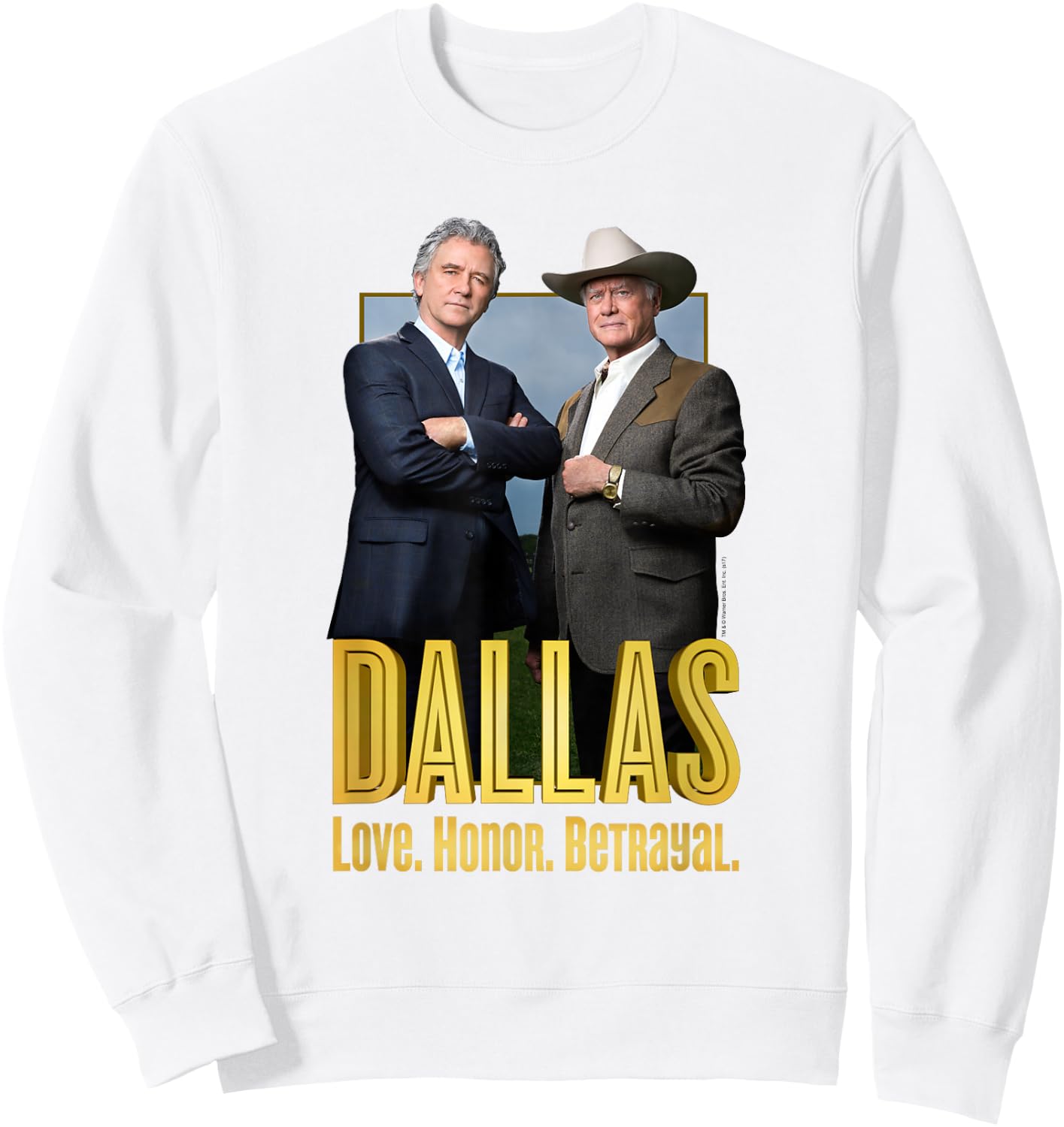 Dallas TV Series Big Two Sweatshirt - Sweatshirt | White
