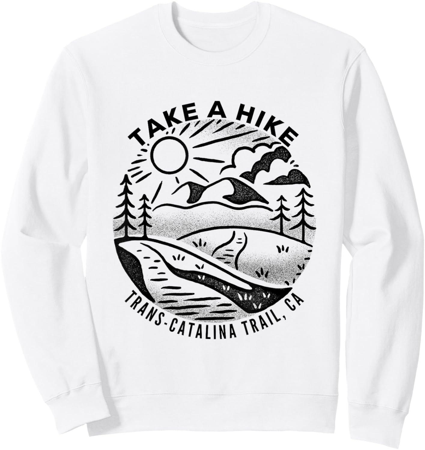 Take a Hike - Trans Catalina Trail Sweatshirt - Sweatshirt | White