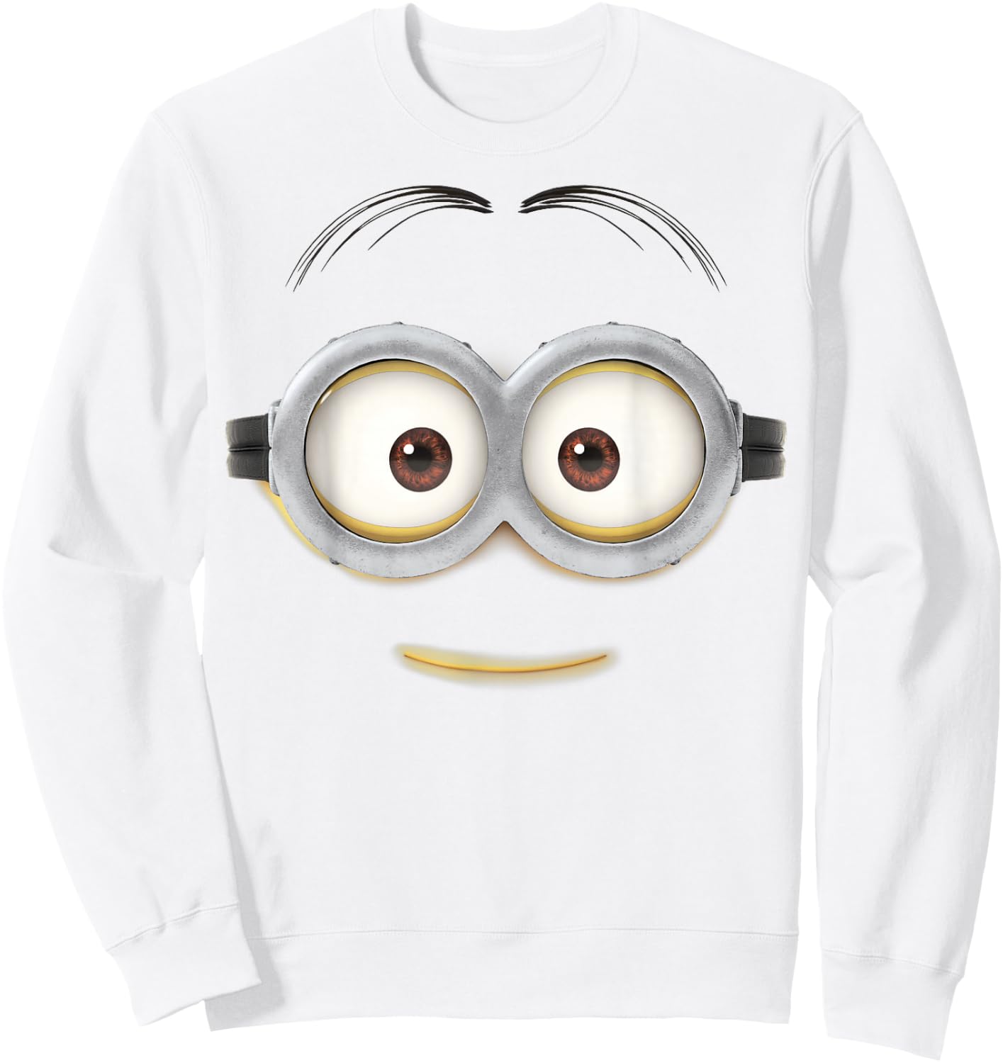 Despicable Me Minions Dave Small Smile Graphic Sweatshirt - Sweatshirt | White