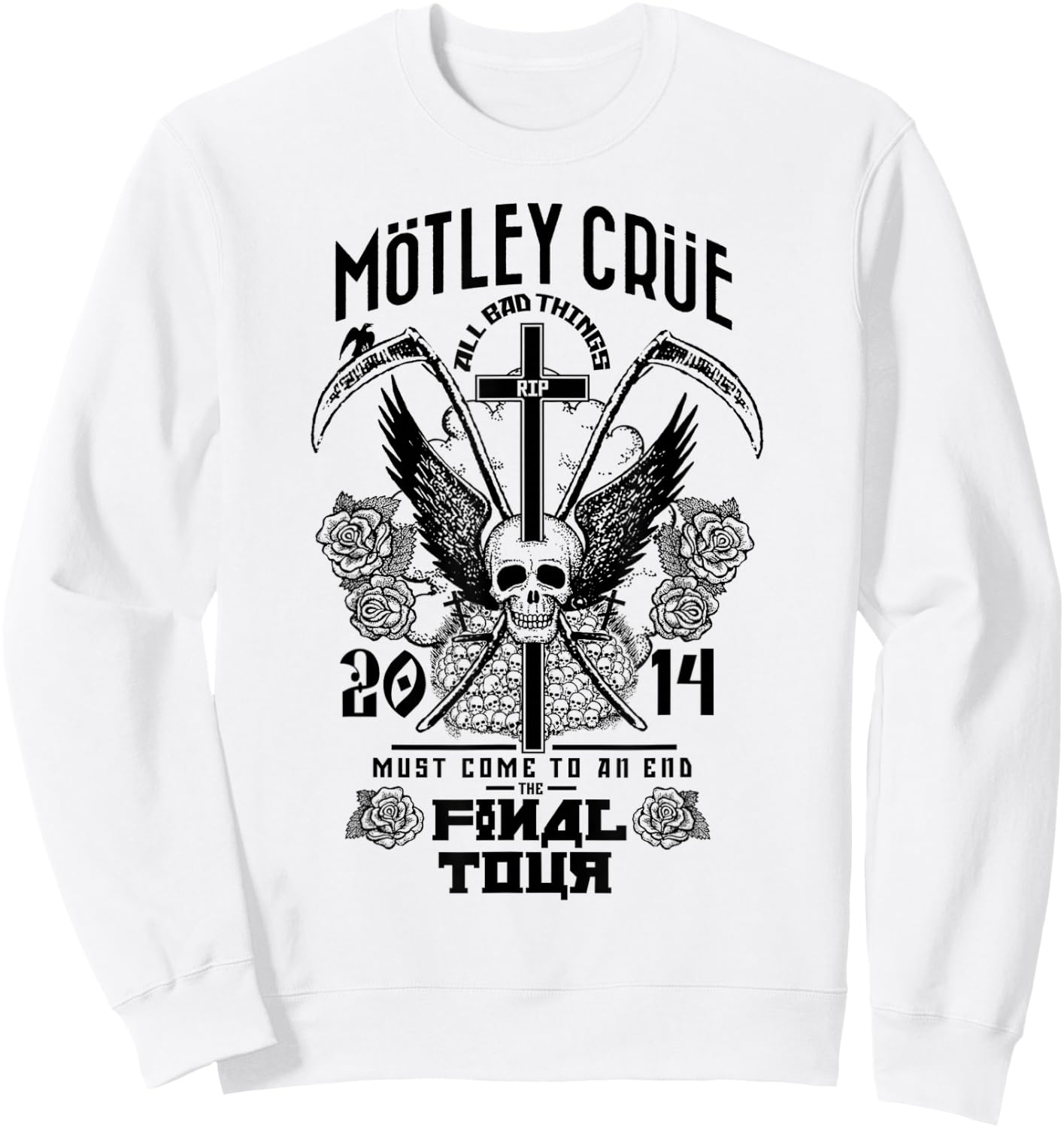 Mötley Crüe – All Bad Things Must Come To An End Final Tour Sweatshirt - Sweatshirt | White