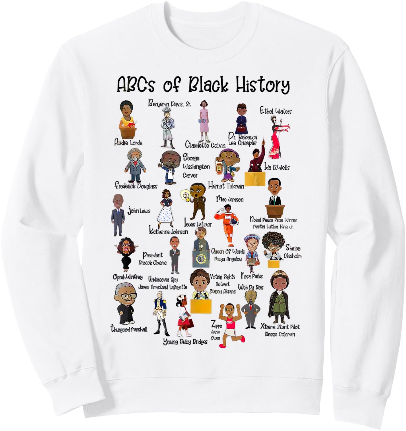 ABCs Of Black History Pride Teacher Proud African American Sweatshirt - Sweatshirt | White