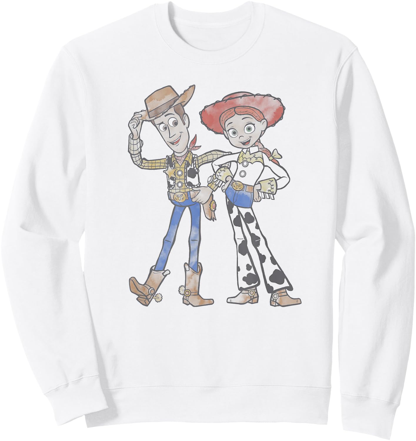 Disney Pixar Toy Story 4 Woody and Jessie Sweatshirt - Sweatshirt | White