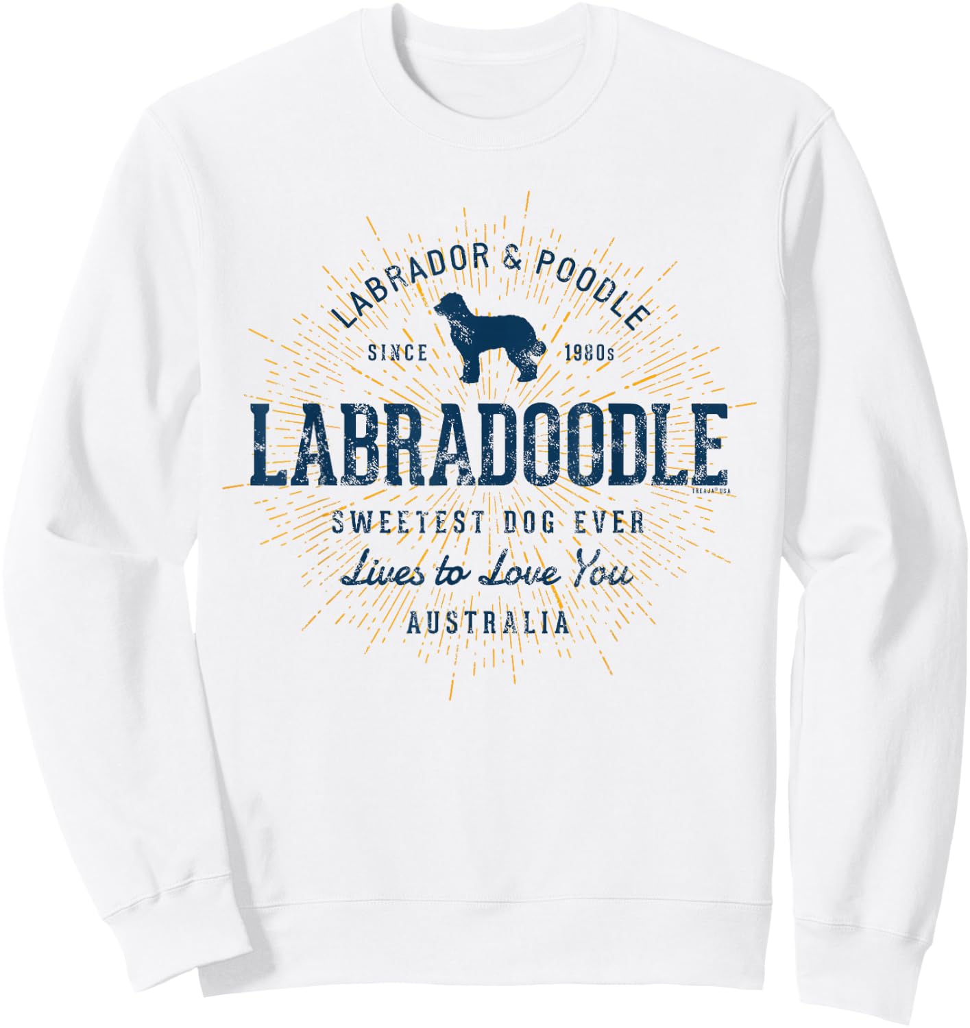 Vintage Labradoodle Retro Sweatshirt - Sweatshirt | White