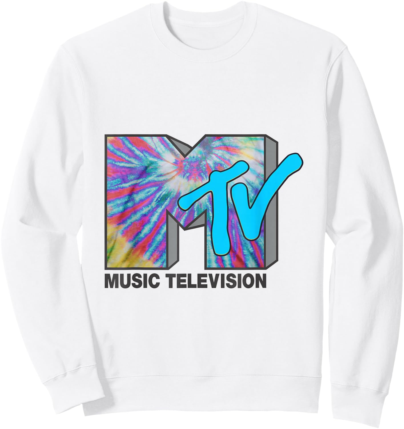 Tie Dye MTV Classic Logo T- Shirts Sweatshirt - Sweatshirt | White