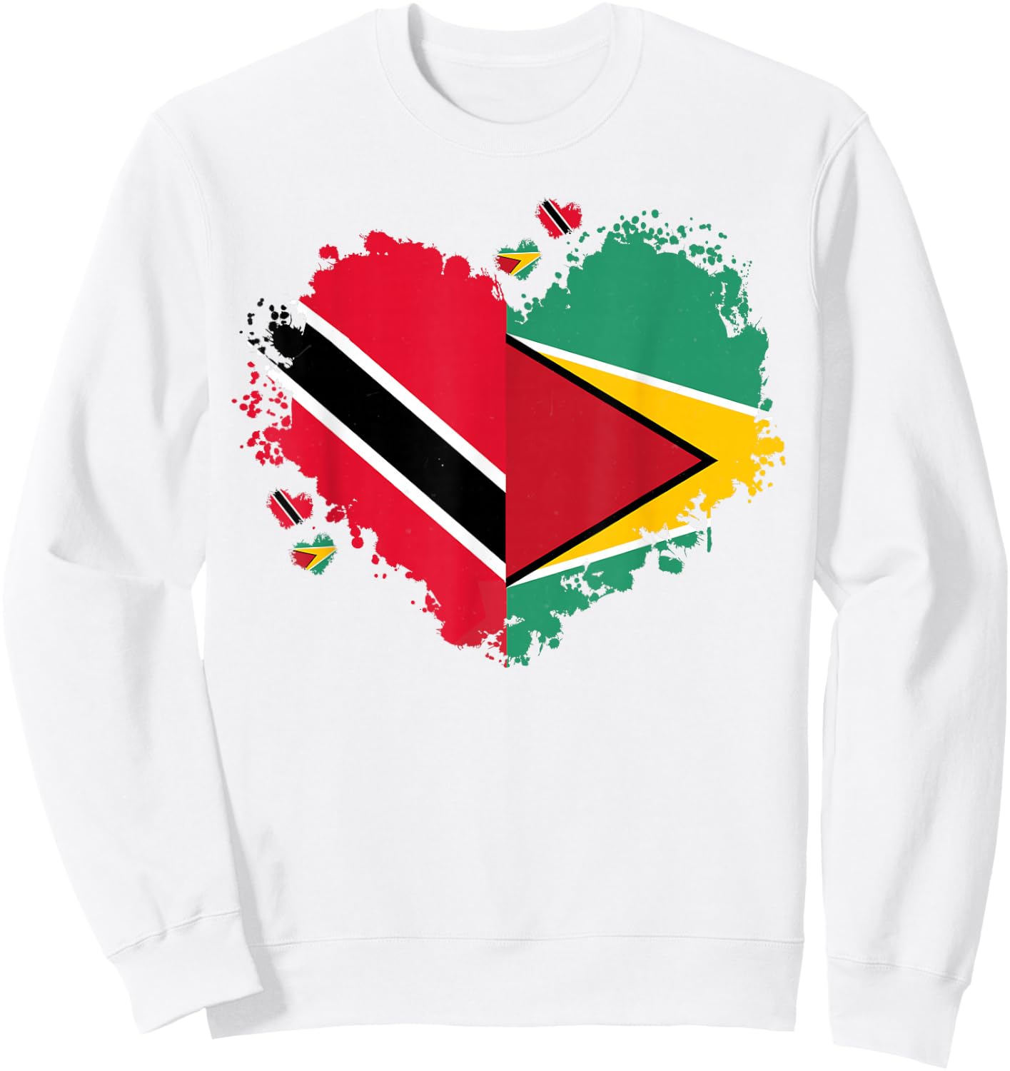 Trinidad & Guyana Flag Outfit Idea for Kids Guyanese Roots Sweatshirt - Sweatshirt | White