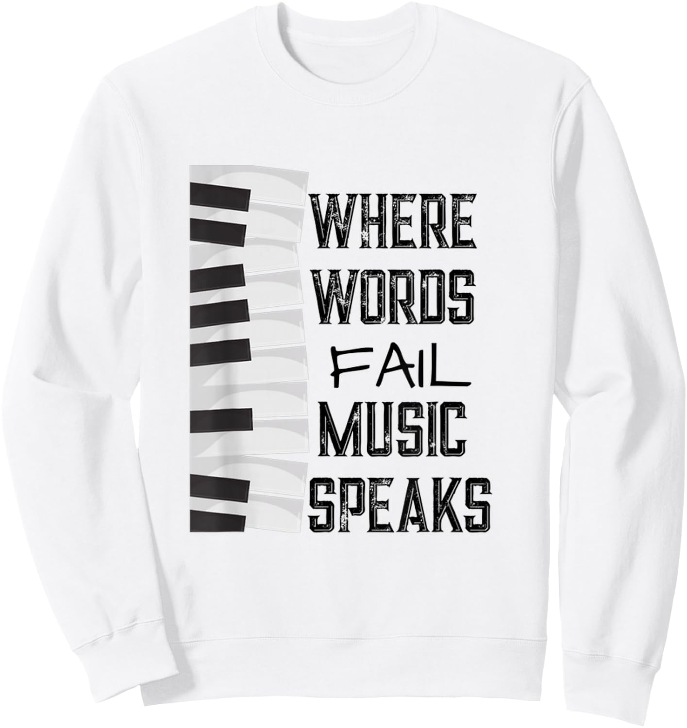 Music Lovers Themed Gift Sweatshirt - Sweatshirt | White