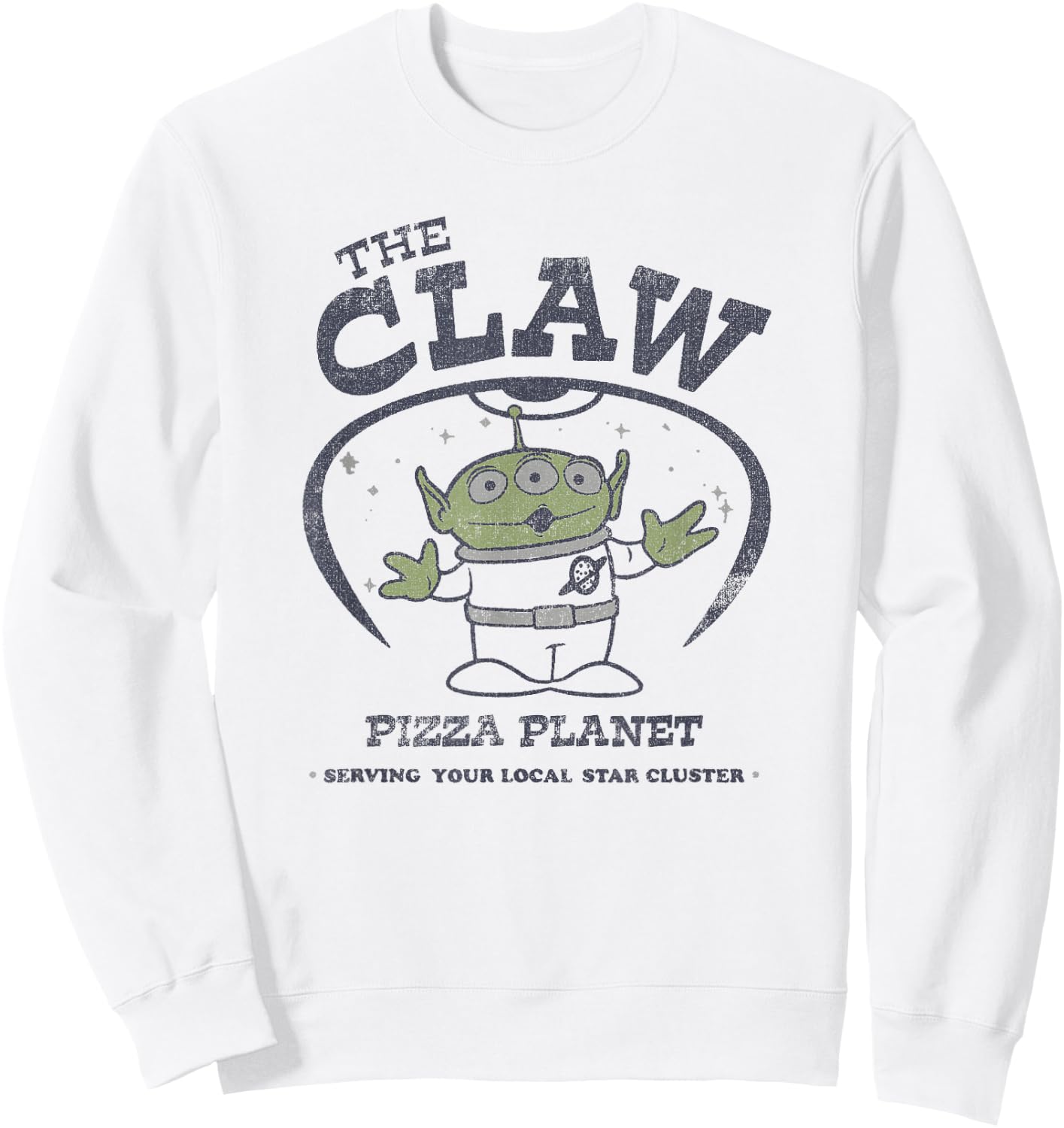 Disney Toy Story Pizza Planet Alien The Claw Poster Sweatshirt - Sweatshirt | White