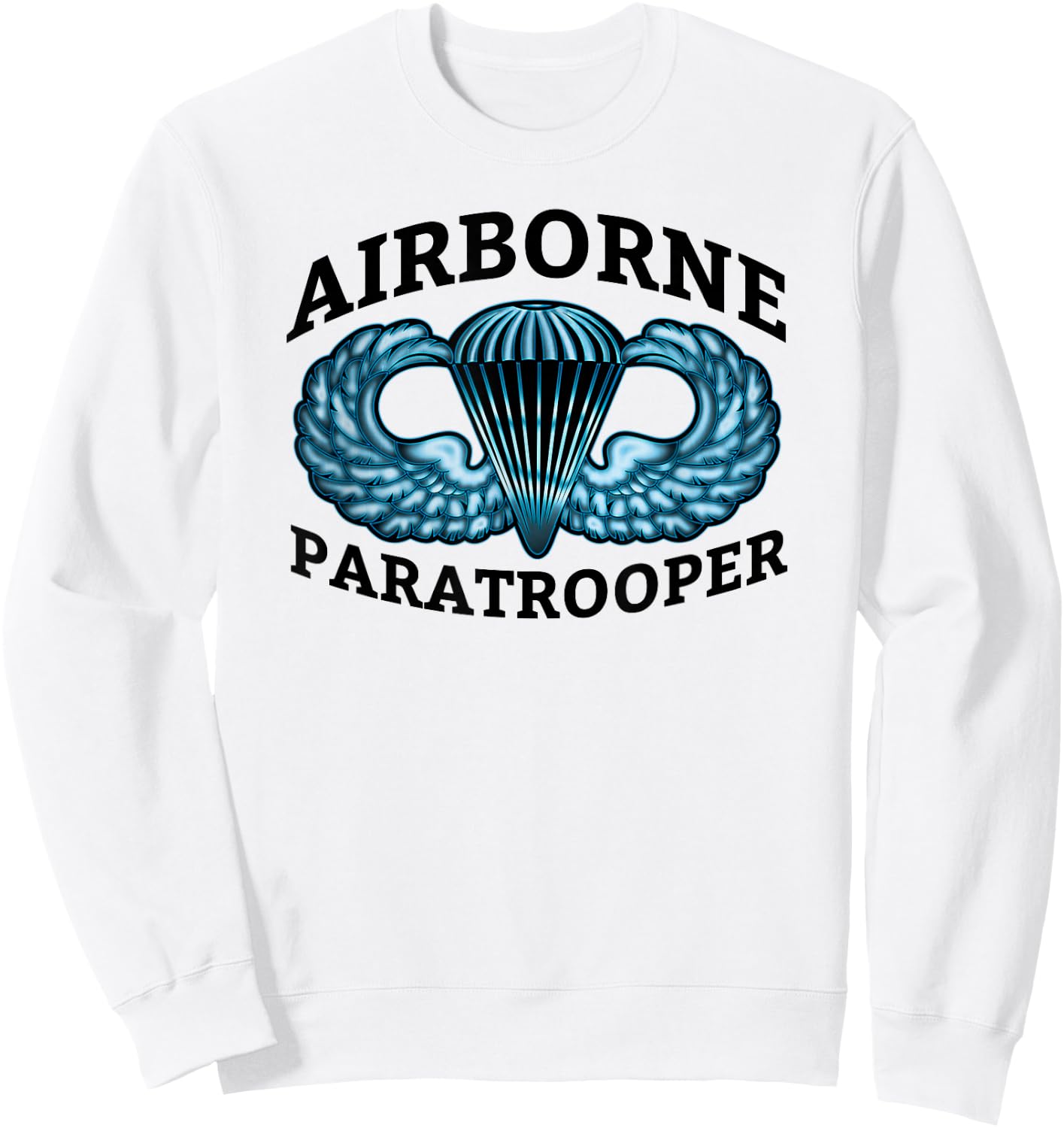 Airborne Paratrooper Sweatshirt - Sweatshirt | White