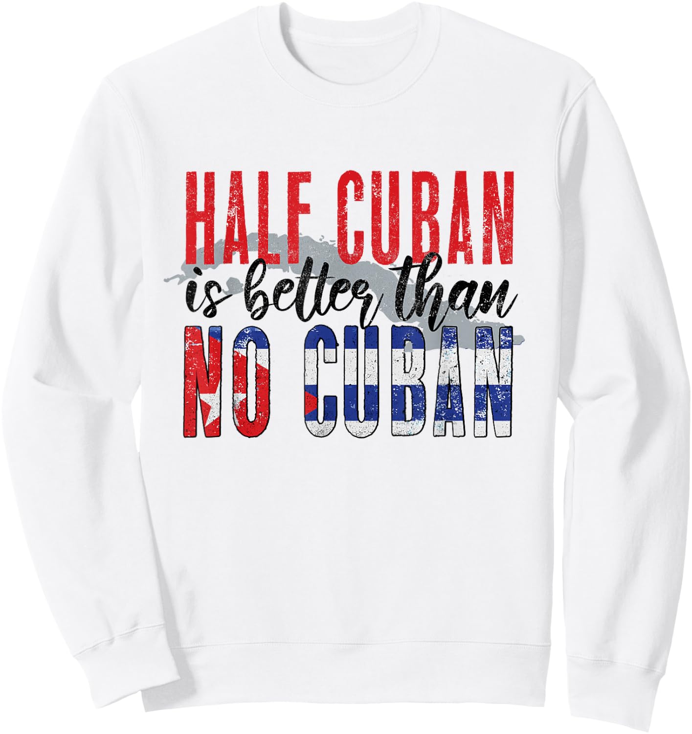 Funny Cuba Lover Graphic Men Kids Cuban Sweatshirt - Sweatshirt | White