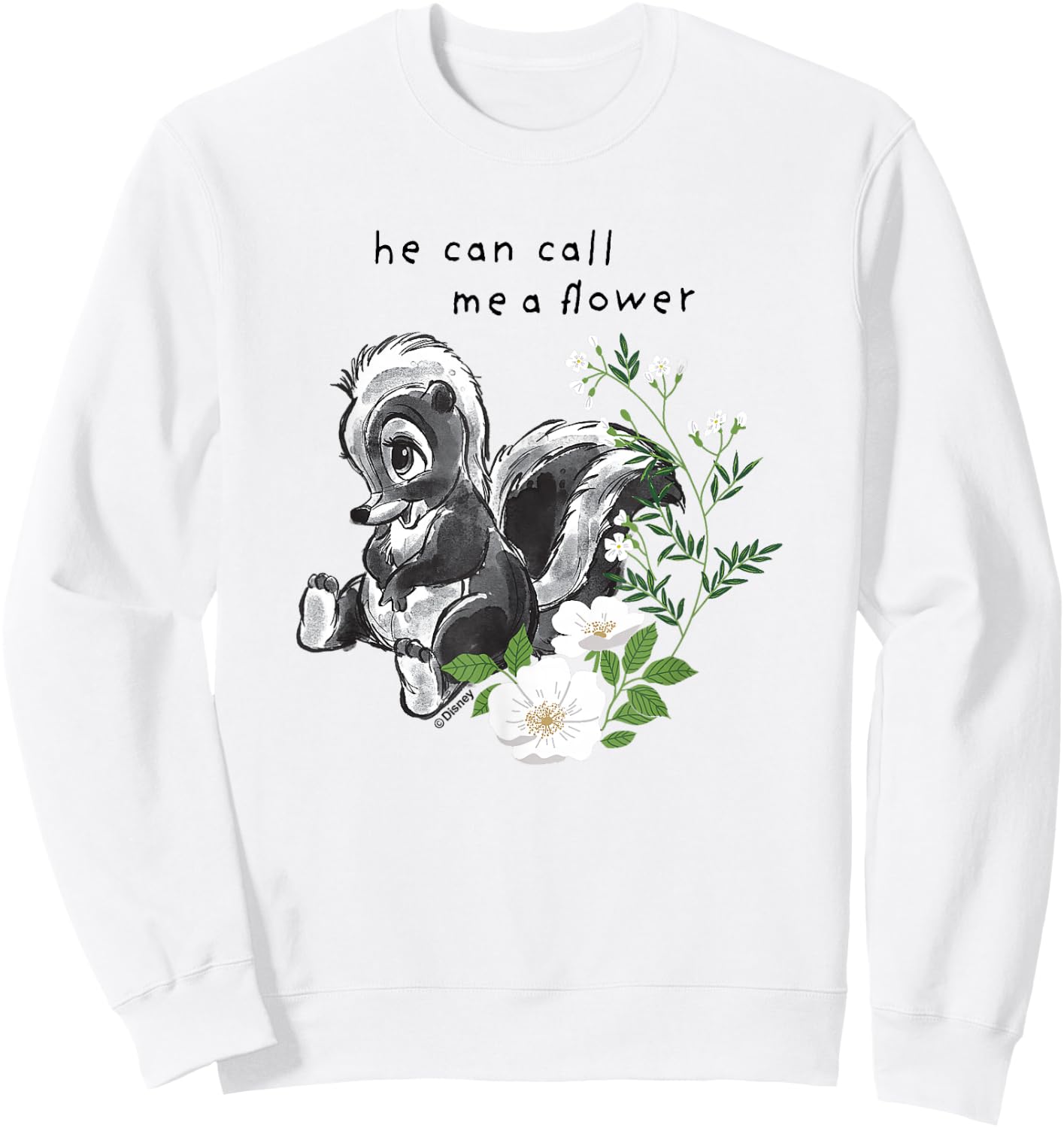 Bambi - He Can Call Me A Flower Sweatshirt - Sweatshirt | White