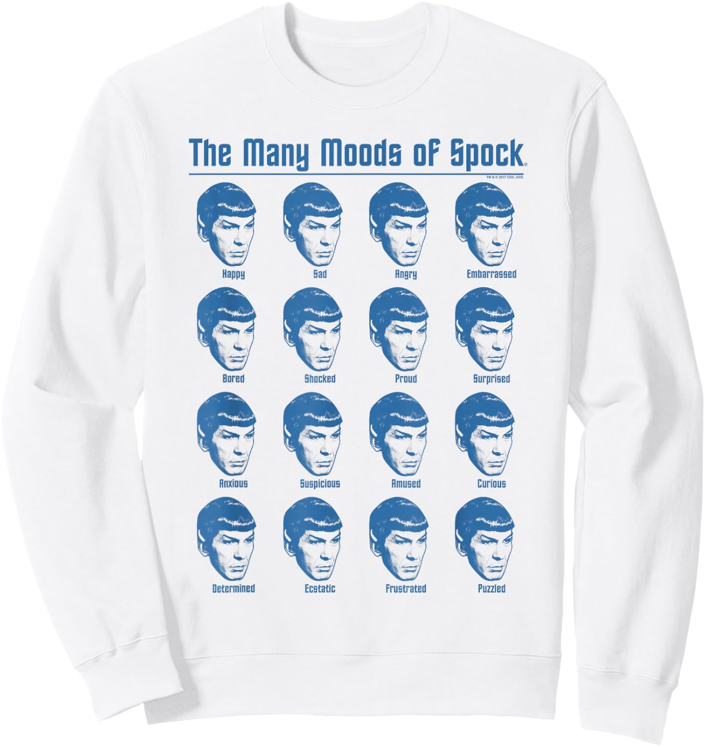 Star Trek Many Moods of Spock Sweatshirt - Sweatshirt | White