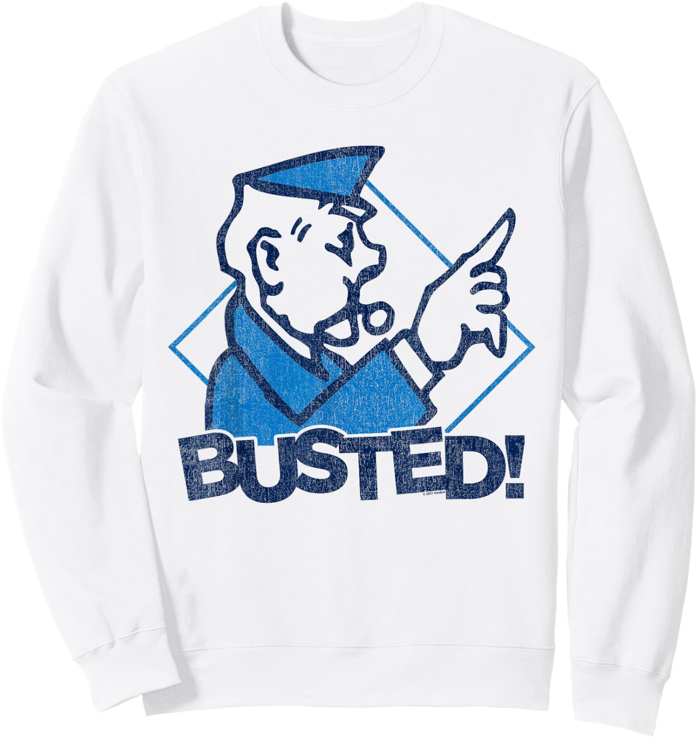 Monopoly You're Busted Sweatshirt - Sweatshirt | White