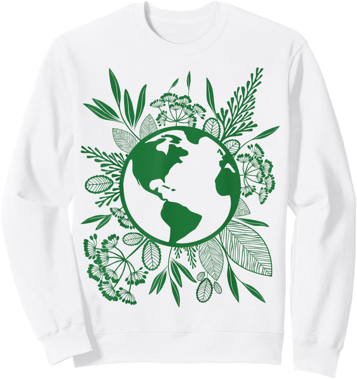 Earth Day Live Green Peace, Love, Reuse, Recycle Sweatshirt - Sweatshirt | White
