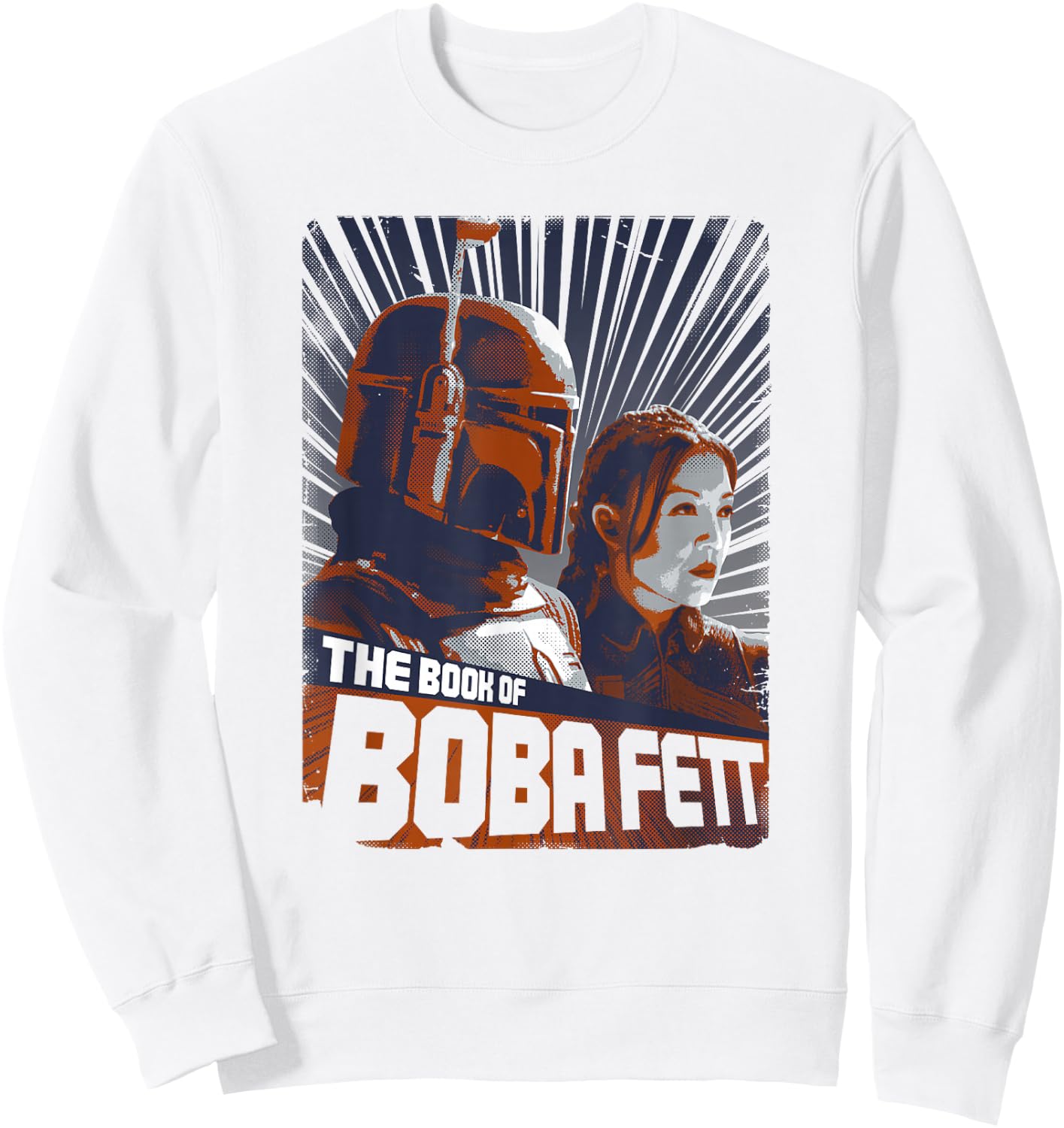 Star Wars The Book Of Boba Fett Retro Graphic Poster Sweatshirt - Sweatshirt | White