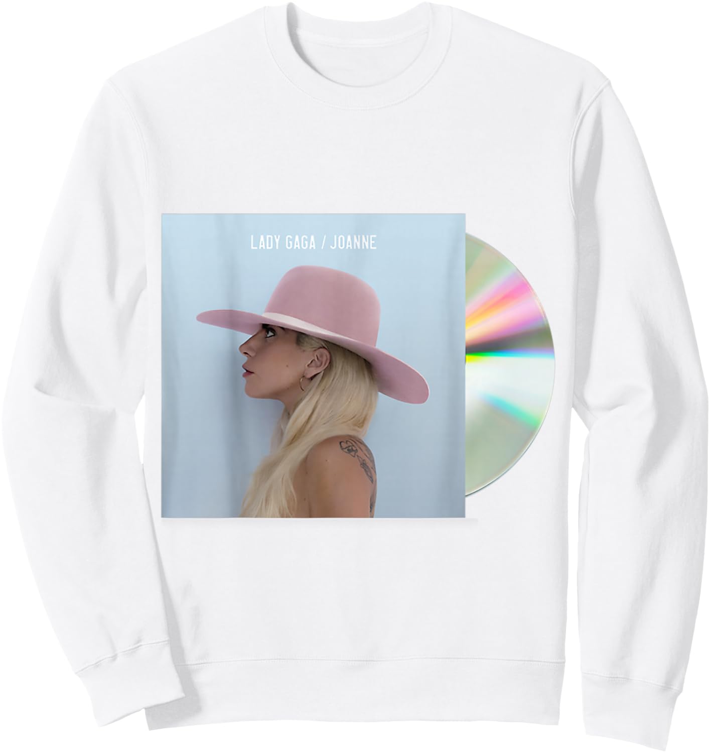 Lady Gaga Official Joanne CD Sweatshirt - Sweatshirt | White