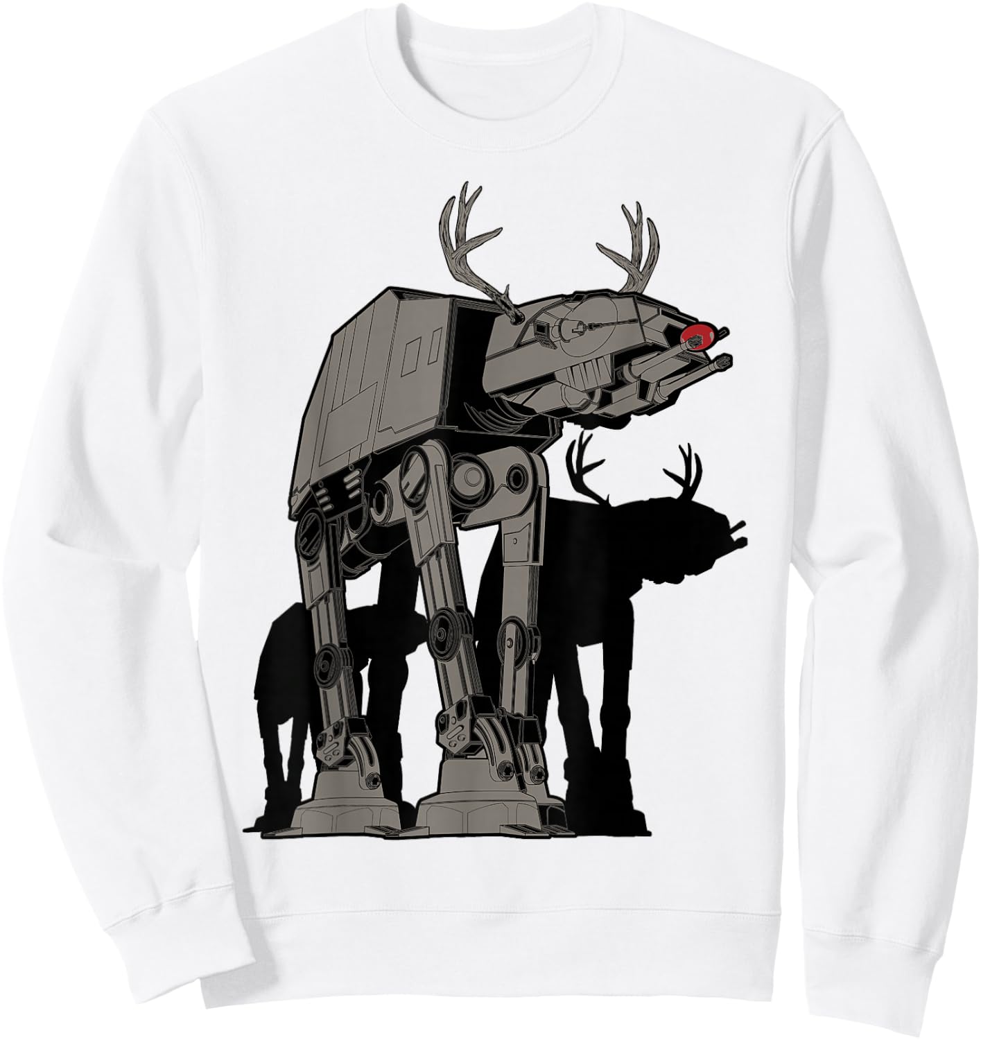 Star Wars Christmas ATAT Reindeer Graphic Sweatshirt - Sweatshirt | White
