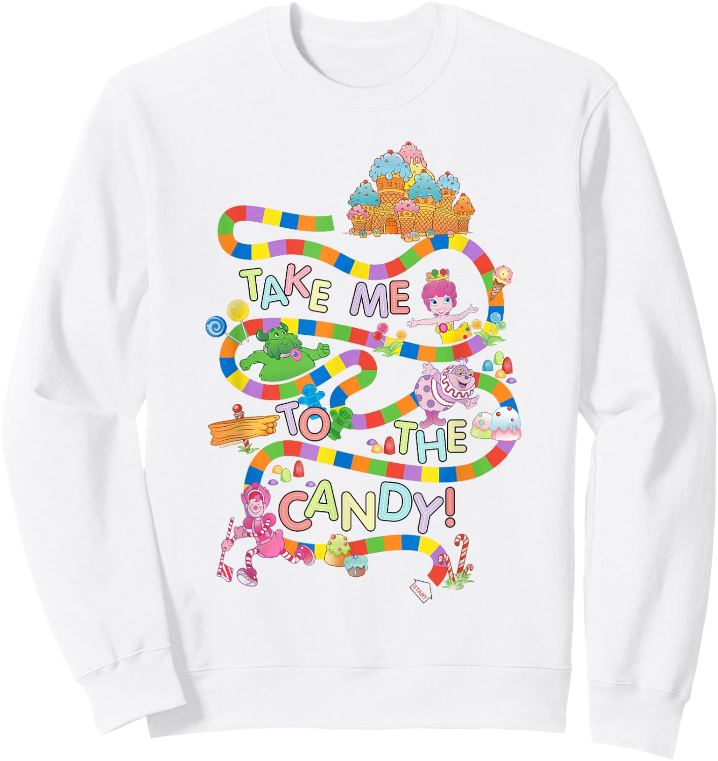 Candy Land Take Me to The Candy Small Sweatshirt - Sweatshirt | White